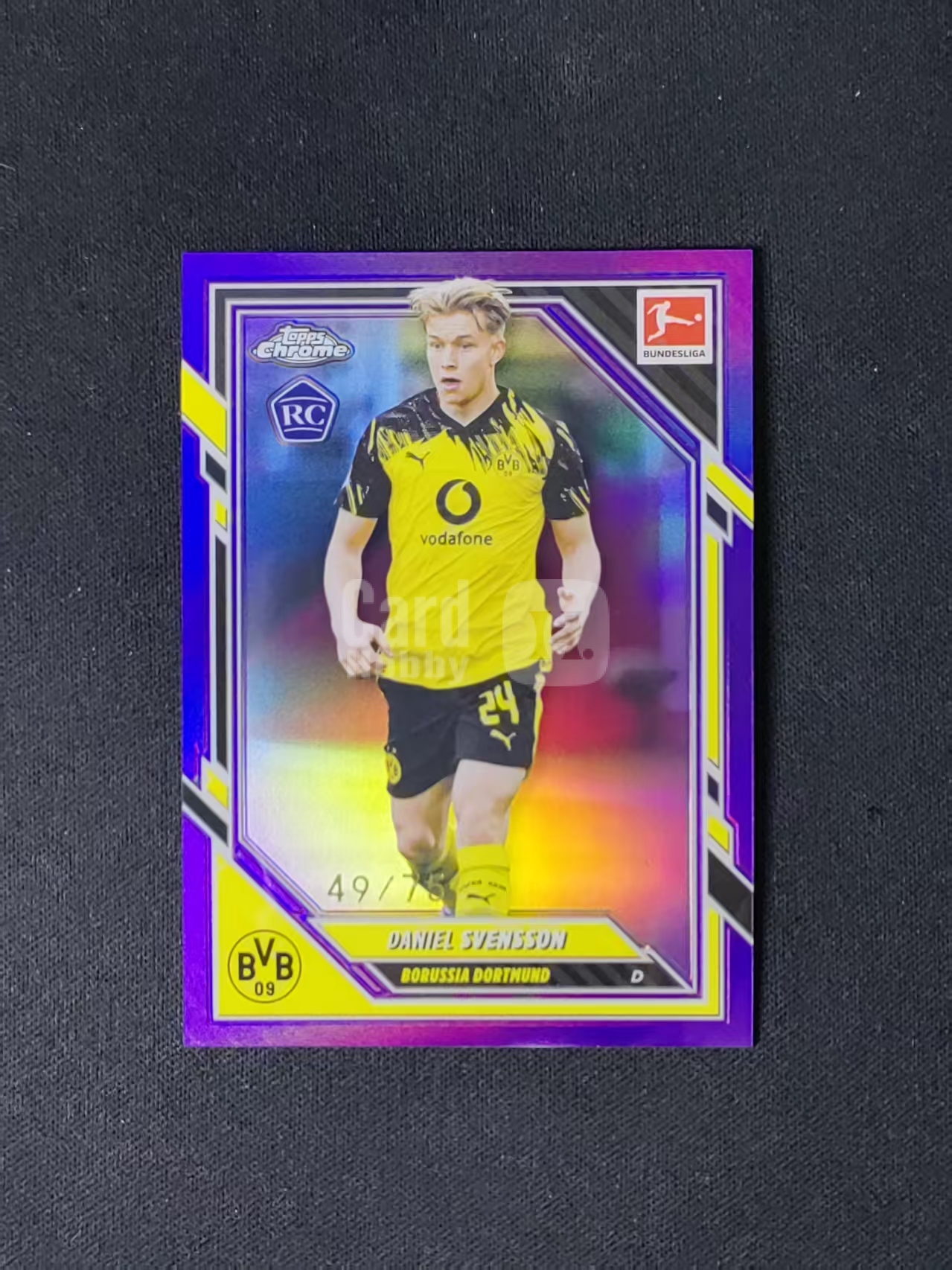 2026 Topps Chrome Daniel Svensson RC 【林林拍卖LL】tc系列 德甲 多特蒙德 新秀 丹尼尔斯文松 49/75编 紫折 base