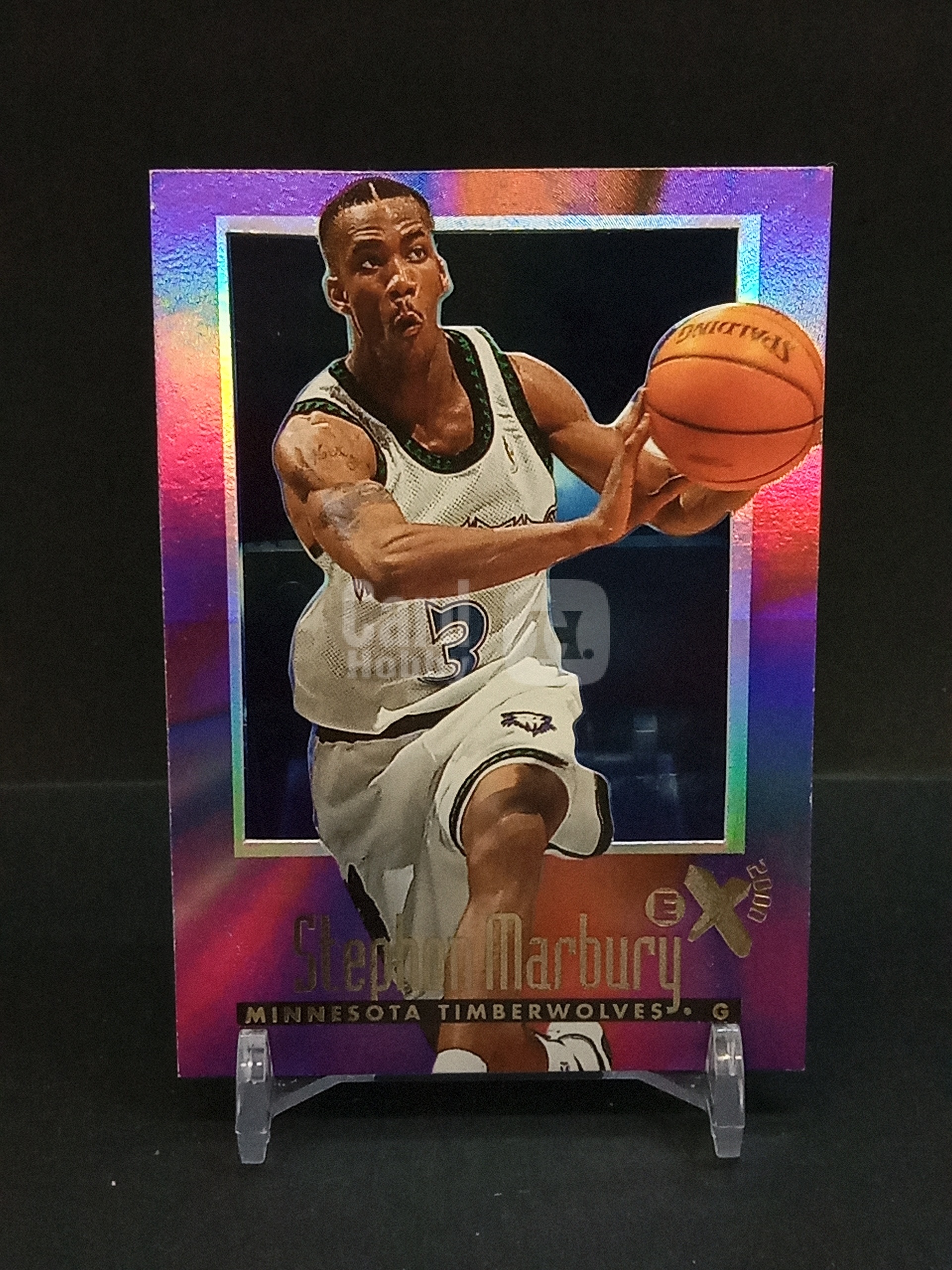 【DC拍卖】9.29小科比(微瑕) `1996-97 Skybox E-X2000 #42 Stephon Marbury 斯蒂芬马布里 明尼苏达森林狼 彩边胶片折射老球星卡`
