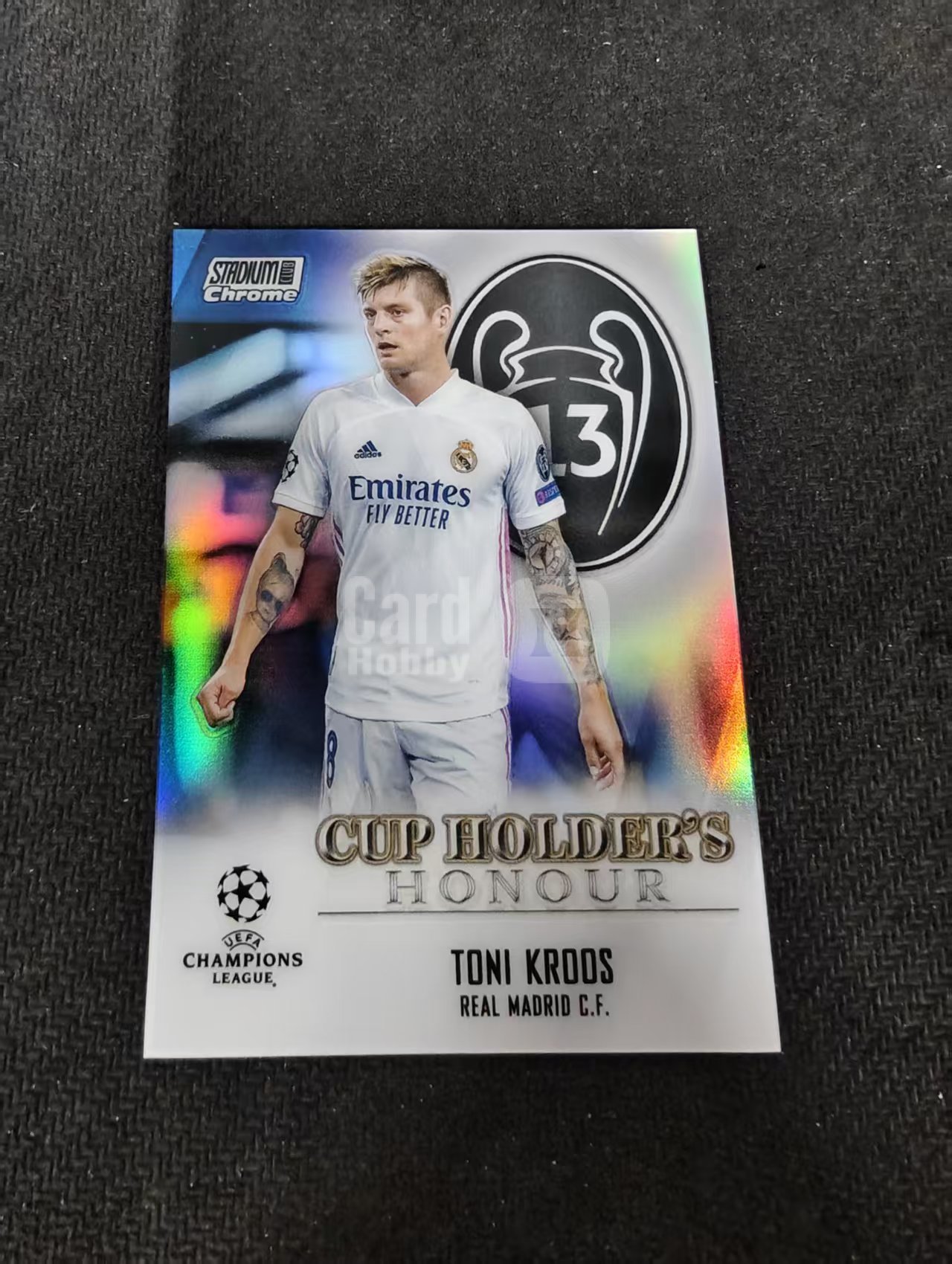 【可合并,不累计】2021 Topps Stadium Club Chrome toni kroos 欧冠竞技场 皇马 托尼 克罗斯 银折 特卡 划痕 边角瑕疵