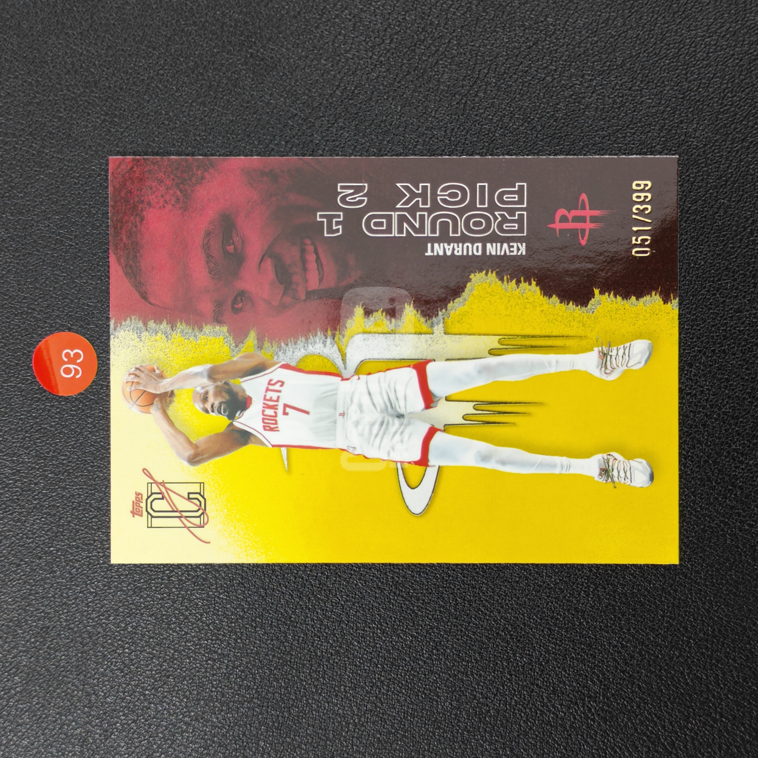 【鹰歌拍卖】凯文·杜兰特 Durant 火箭 正黄平行 051/399编 |2026 Topps Signature class 死神 未来可期 凑套必备 不保卡品#momo