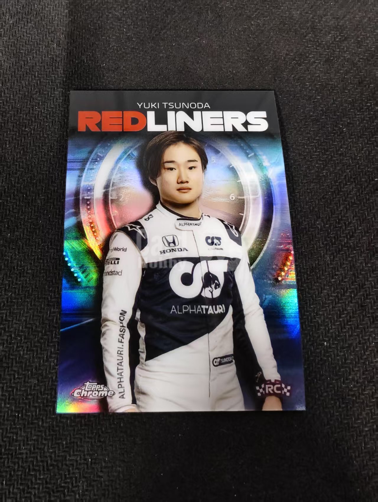 2021 Topps Chrome Yuki Tsunoda F1 银折 red liners 特卡 rc 新秀 角田裕毅 边角瑕疵 #9