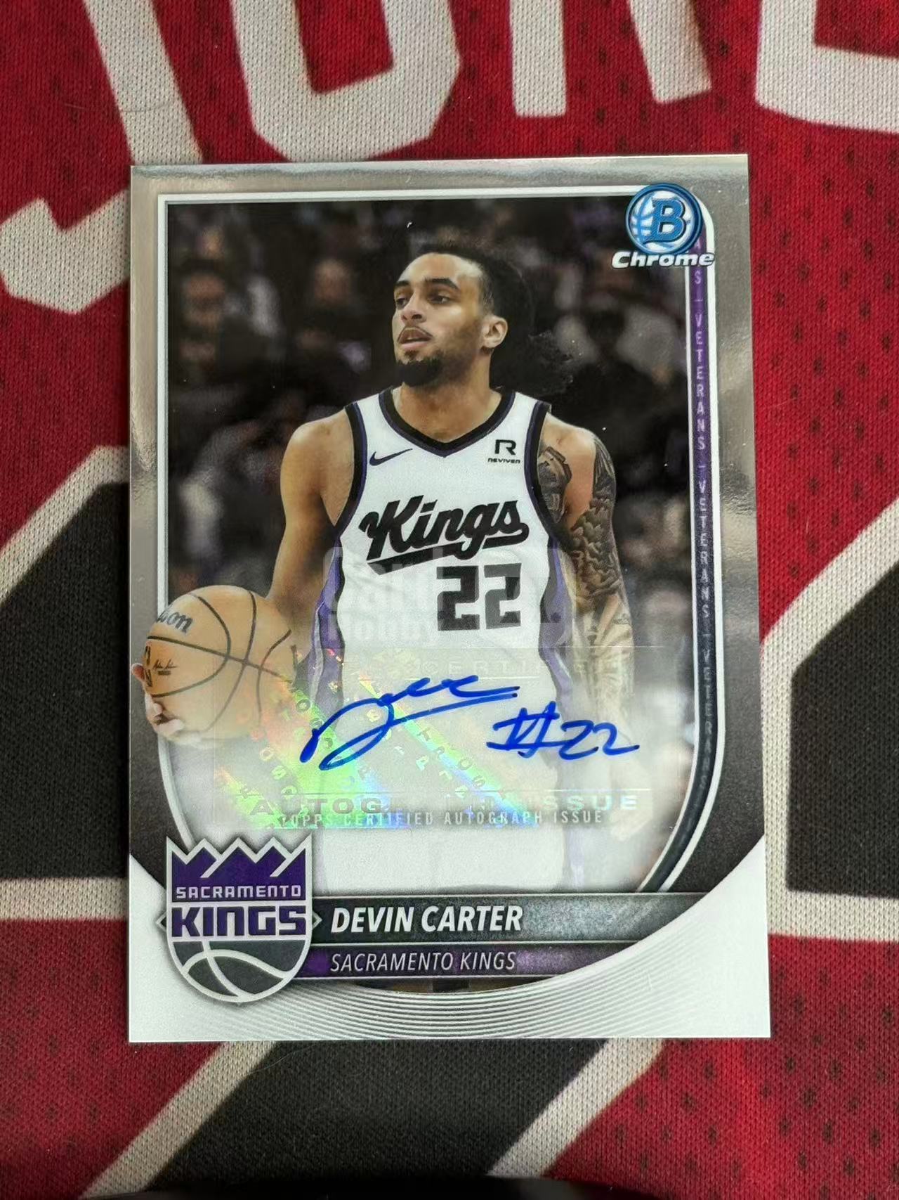 2025-26 TOPPS BOWMAN CHROME Devin Carter 国王 德文卡特 签字卡 正base签 专收凑套必备【烂臭嘴拍卖】