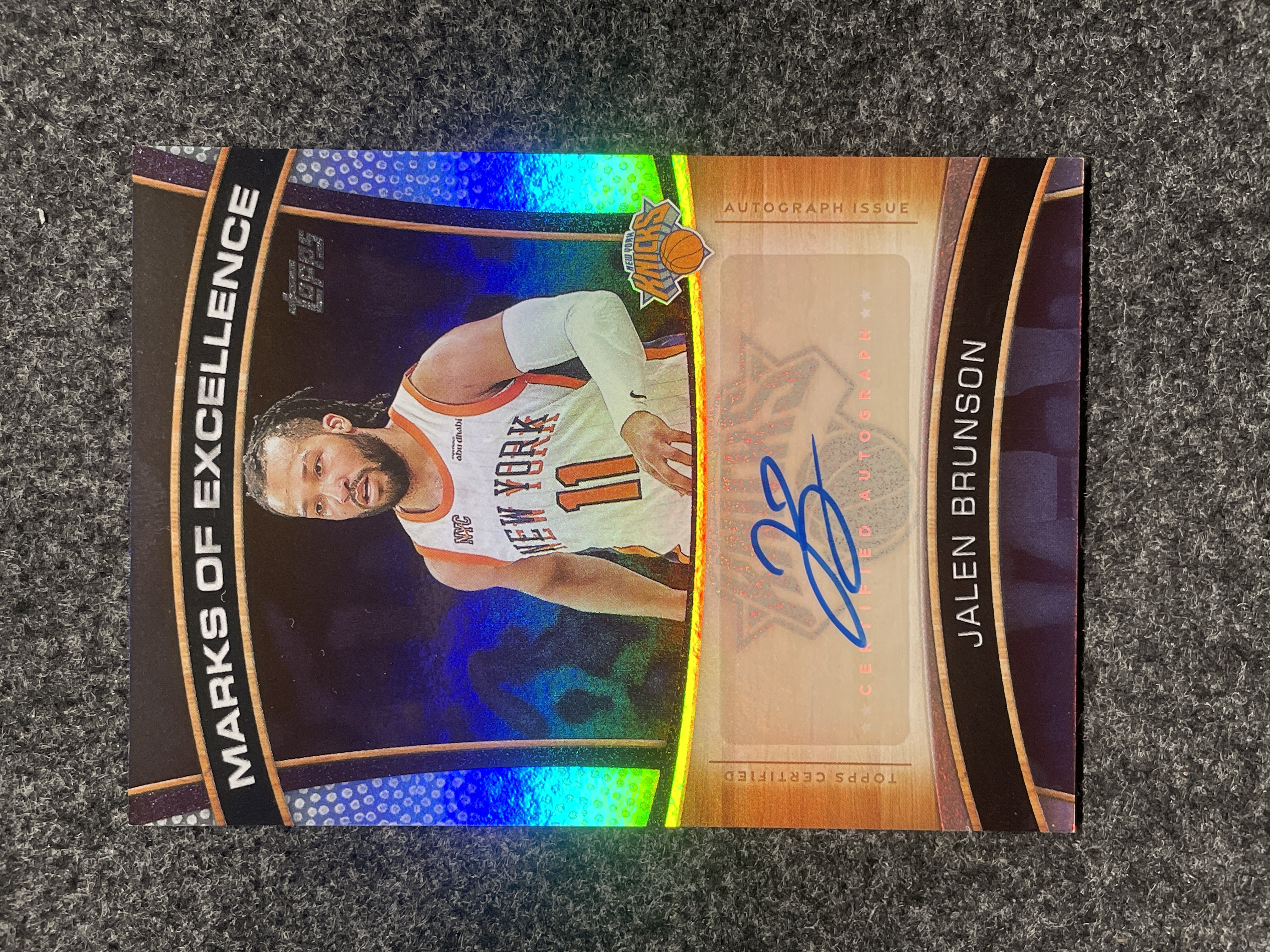 2025 Topps Topps Jalen Brunson #ME-JB 布伦森 杰伦 贴签 银折 签字卡 唐斯队友