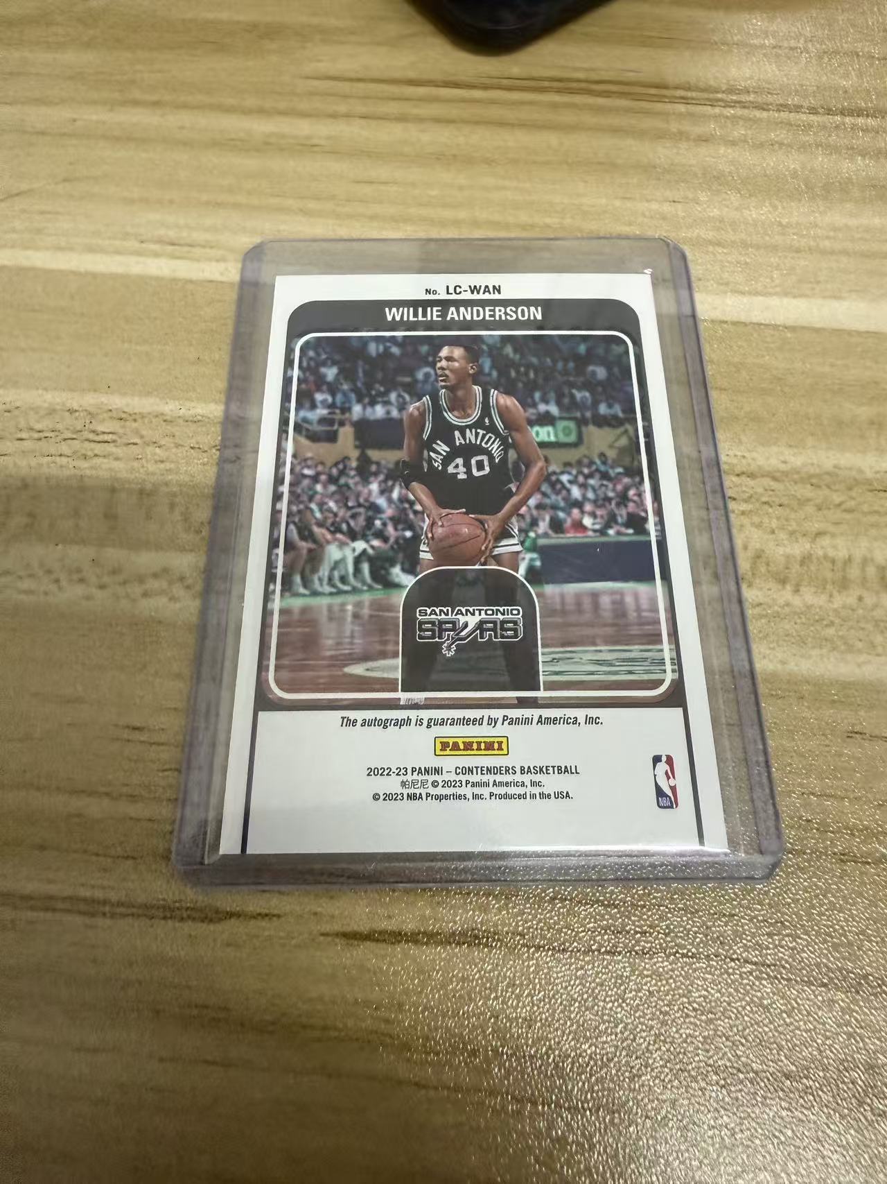 2022-23 Panini Contenders Willie Anderson 威力 安德森 球票 签字 199编 马刺名宿 只发默认请看描述【KK】