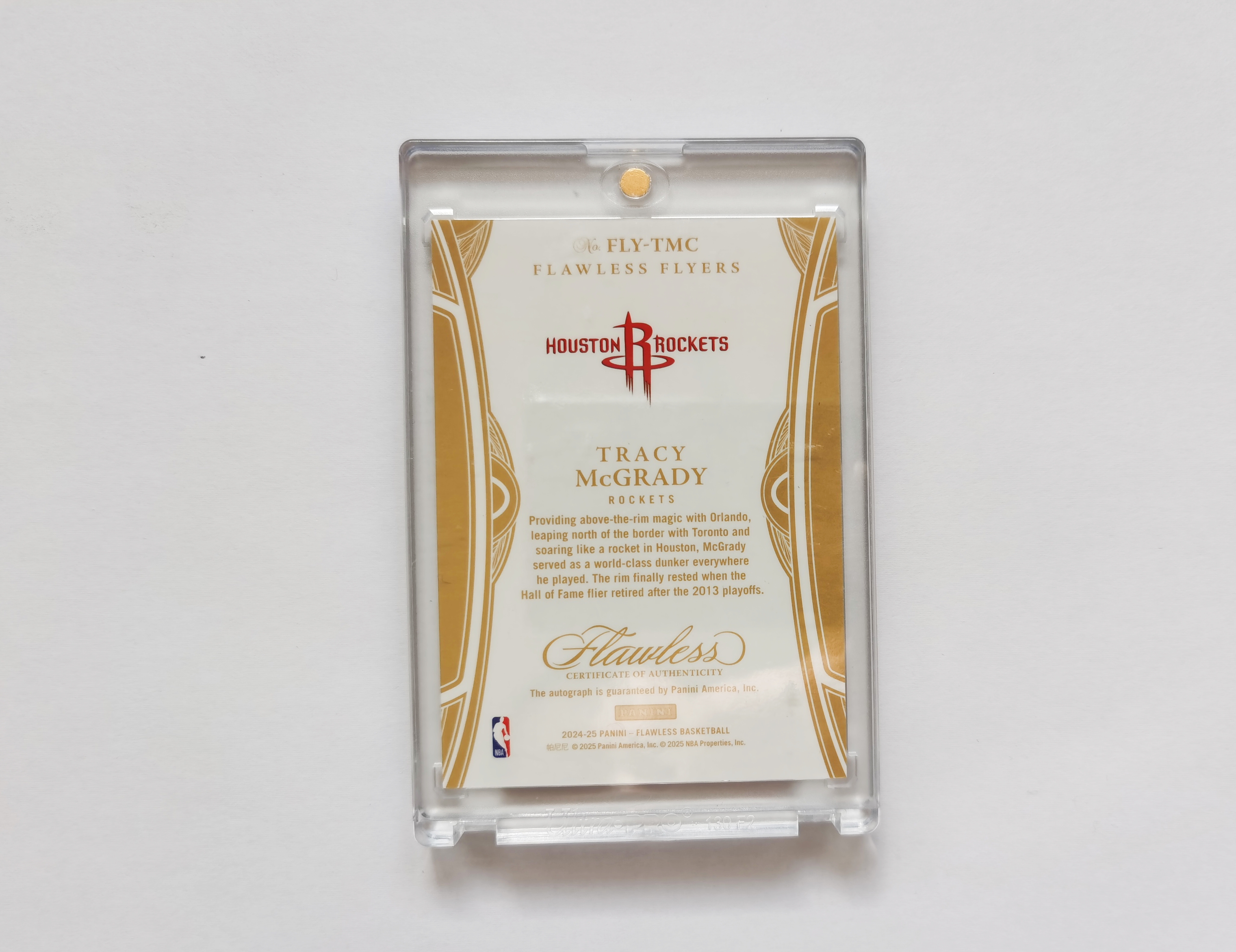 里脊拍卖 2024-25 Flawless 手提 特雷西 麦克格雷迪 25编 签字 白金版 飞人签 卡签 火箭 尼克斯 活塞 马刺 魔术 猛龙 卡品如图 超级经典 收藏佳品(送卡砖)
