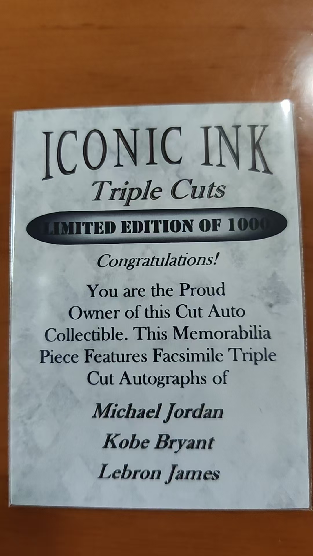2021 全美体育 ICONIC INK Triple Cuts 科比 布莱恩特 迈克尔 乔丹 勒布朗 詹姆斯 三神同框 三人印签 湖人 公牛 极为少见 收藏必备 硬通货 专收必备
