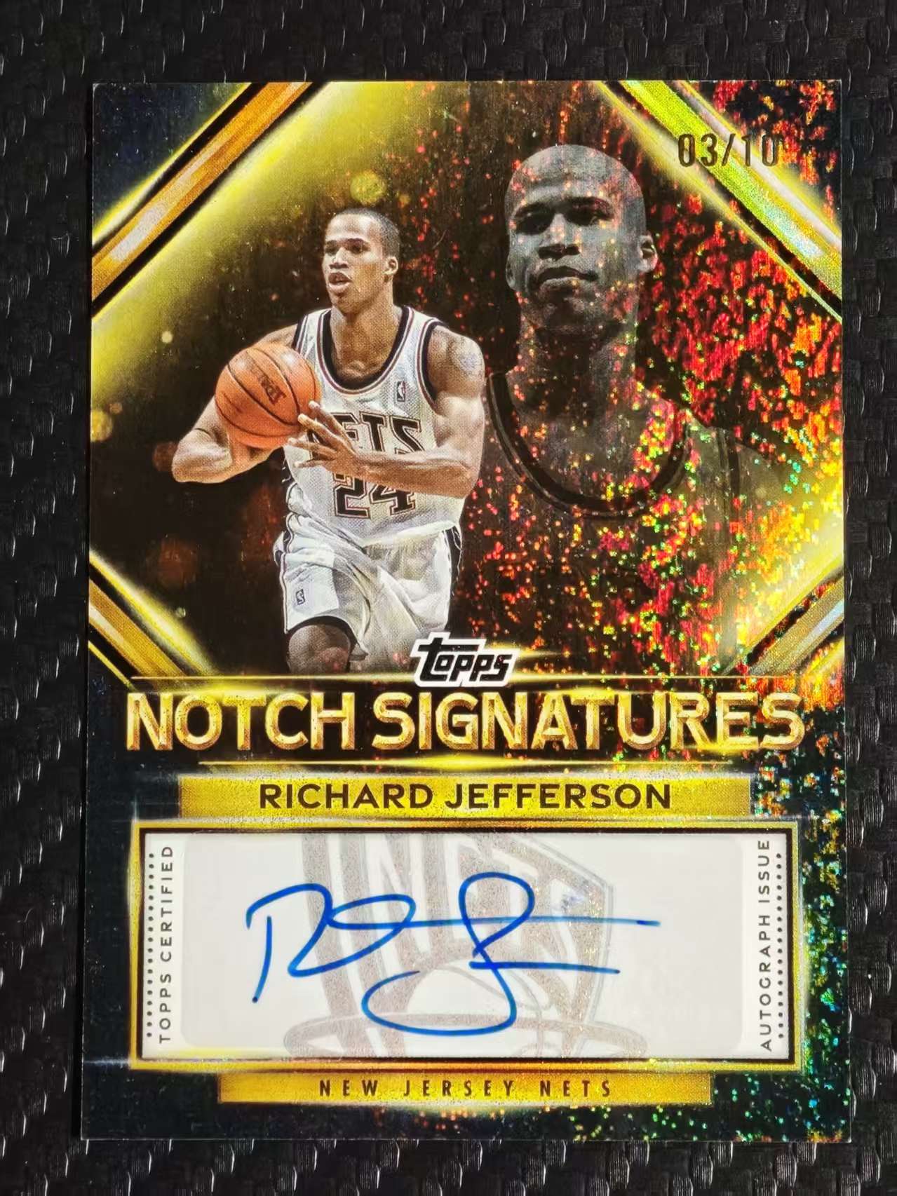 2025 Topps Topps Richard Jefferson 【灯灯拍卡】 理查德·杰斐逊 篮网 topps 元年 10编 全息折 银闪折 成就签 收藏必备(LSY)预