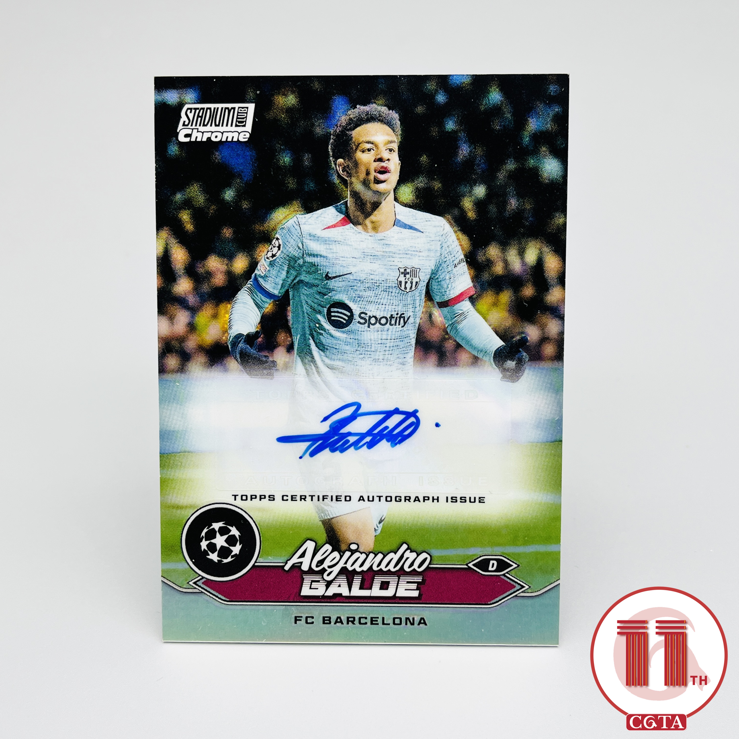 【CGTA】2023-24 Topps 欧冠竞技场Stadium Club Chrome 巴萨 巴尔德 银折 完美签字 细节如图 西班牙 Alejandro Balde 越秀山2596316