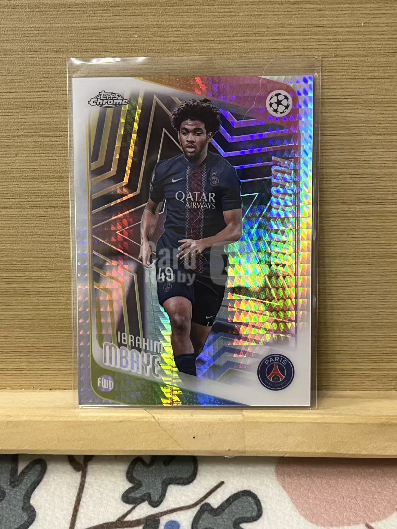 2026 Topps Chrome ibrahim mbaye 姆巴耶 波纹折 大巴黎 银折 欧冠 实卡精美 卡品如图 LZ7