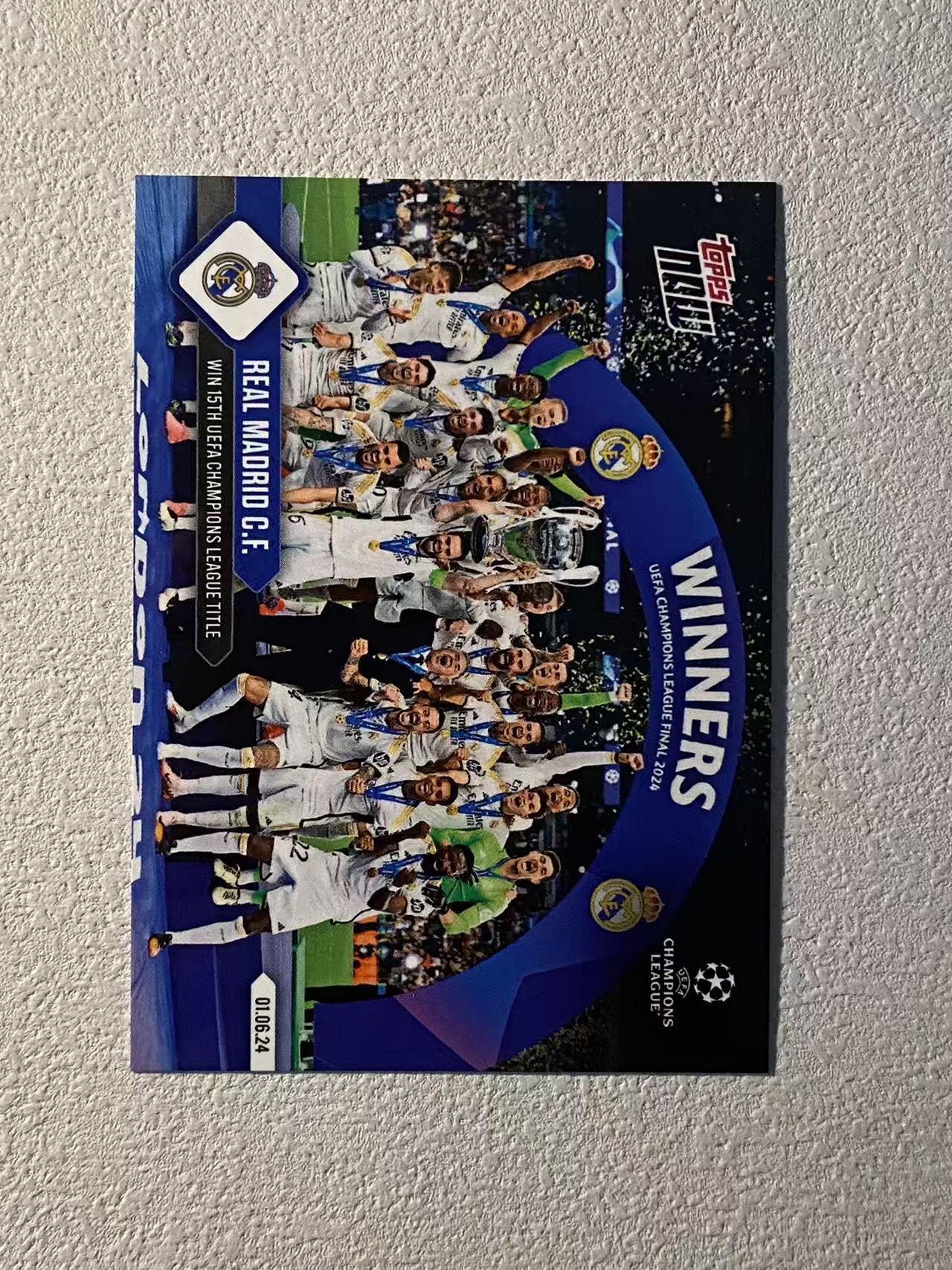 2022 Topps now Real Madrid 欧冠now 时刻 皇马 欧洲超级杯 冠军时刻 全队合影 收藏必备 第二张