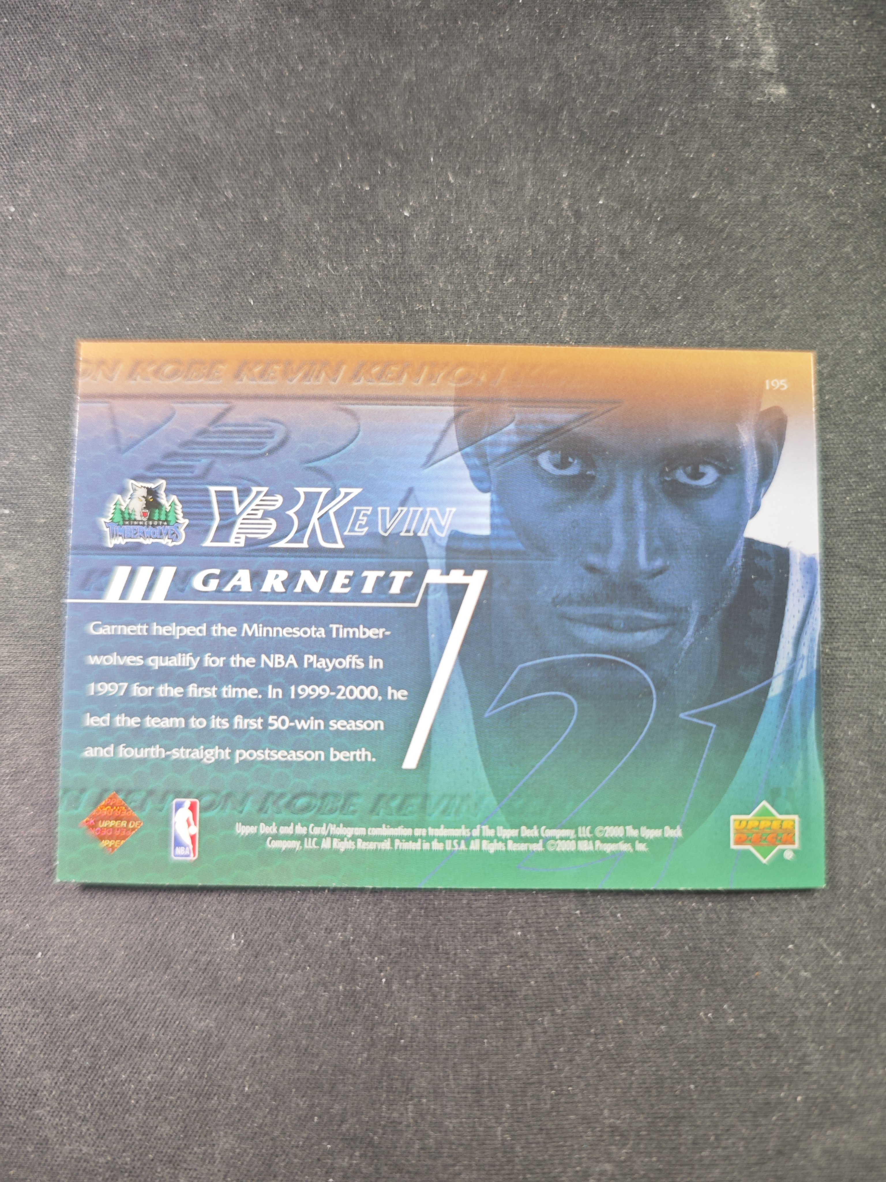 【蛤蟆特卖】凯文 加内特 狼王 2000 UD Y3K系列 领导力 得分 力量 防守 体质 经典五张套卡之一 绝版好卡 稀有老特 边角微瑕 卡品如图 专收必备!