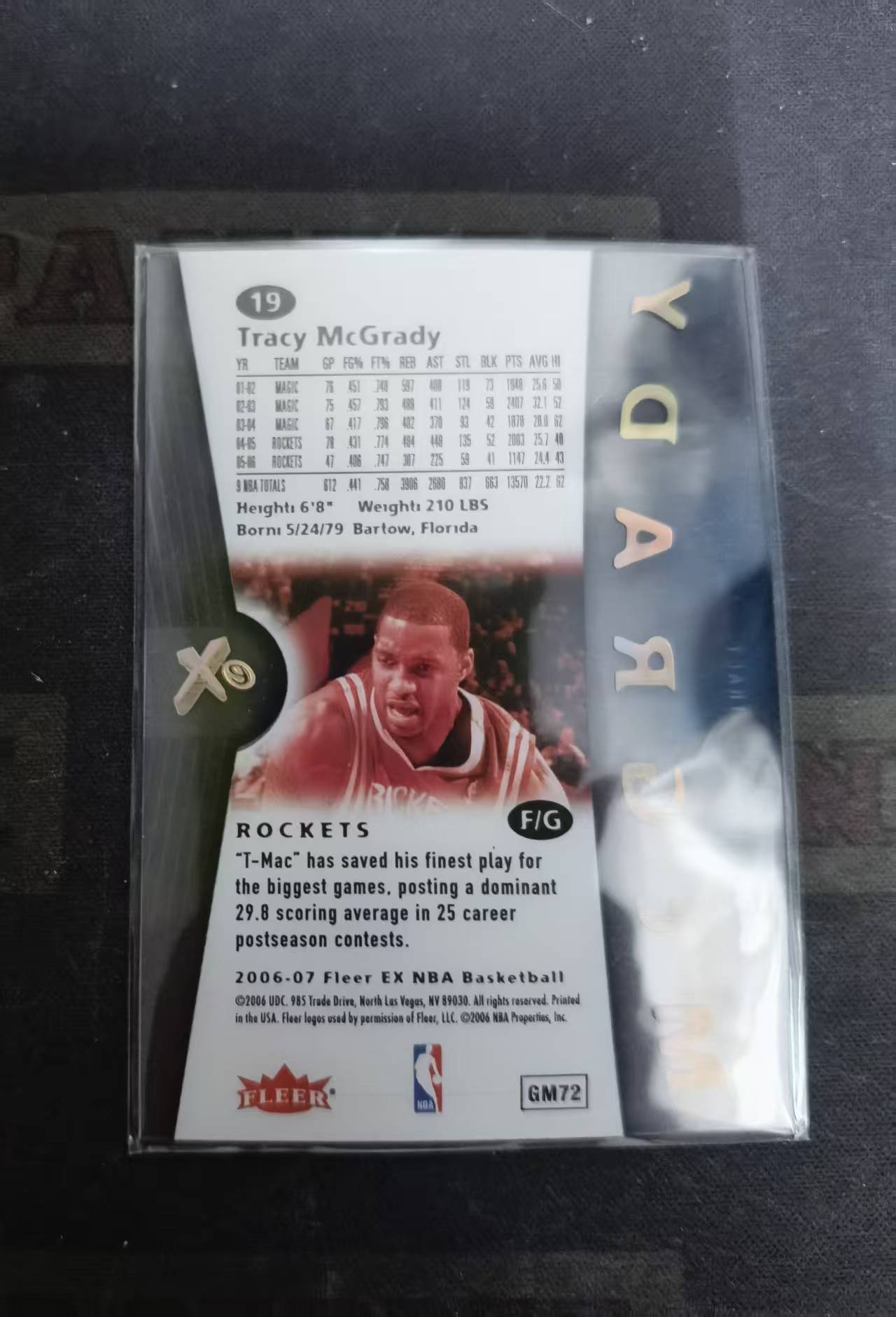 【DLDL拍卖】2006-07 Fleer EX Tracy McGrady 麦迪【卡边角表面见图】