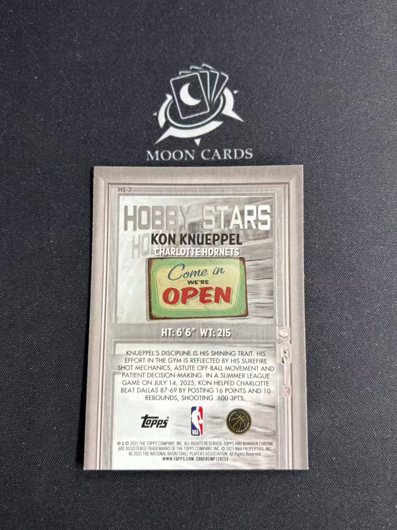 【梦卡拍卖】2025-26 Topps Bowman Kon Knueppel RC 新秀 康 克尼普尔 克努佩尔 hobby stars 特卡 黄蜂 #DD# 随心