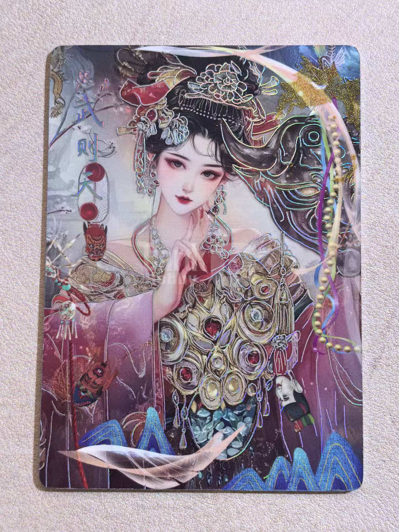 遇见潮玩 《大唐盛世》 古风美女 “武则天” DTSS‑S 闪卡 限编 编号073/666 默认微瑕 卡品如图