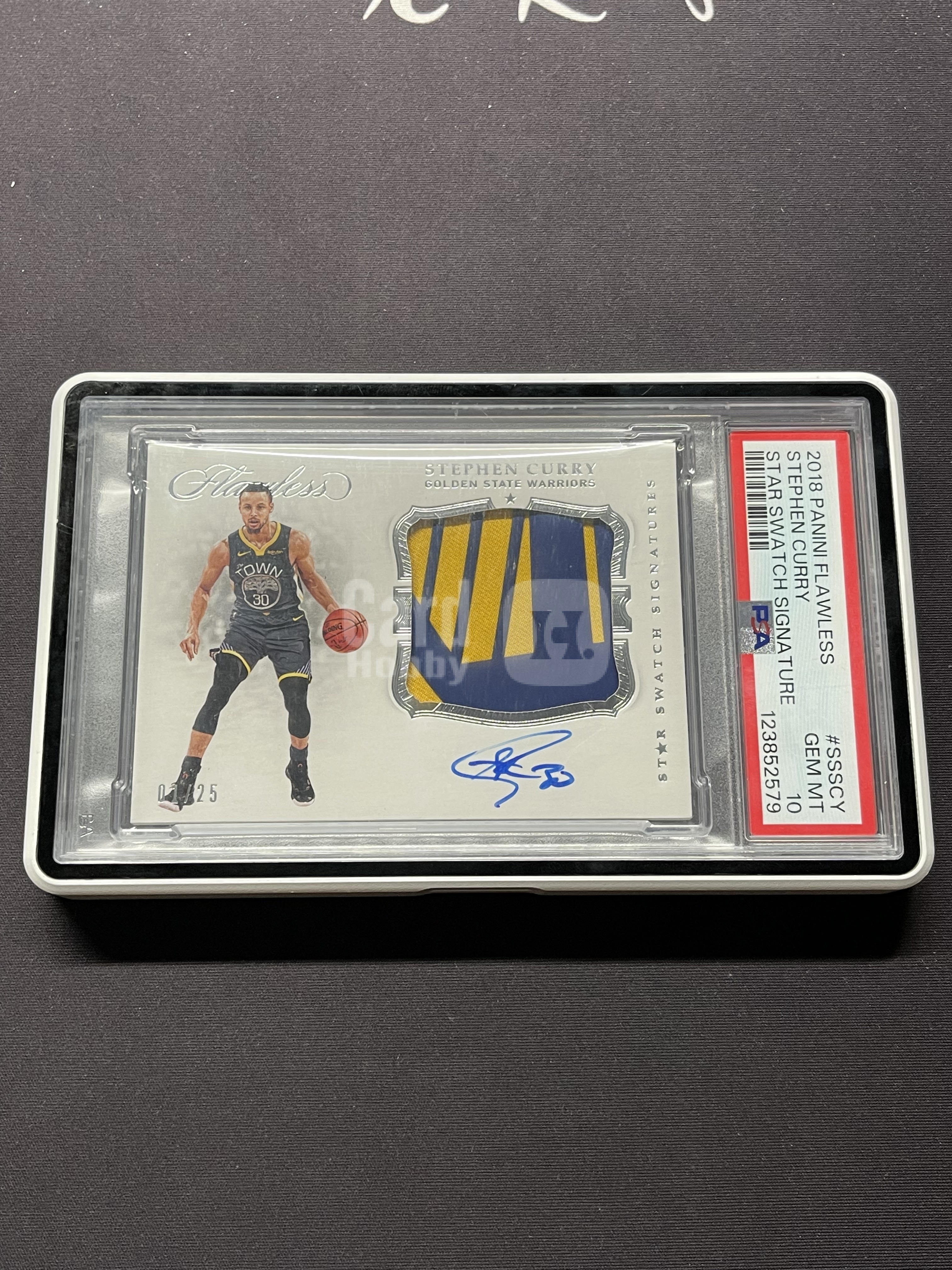 2018-19 Panini Flawless Stephen Curry 手提 斯蒂芬库里 Star Swatch SS 超暴力满切大桥 patch签字卡签 01/25编 首编 PSA10「老夫子」