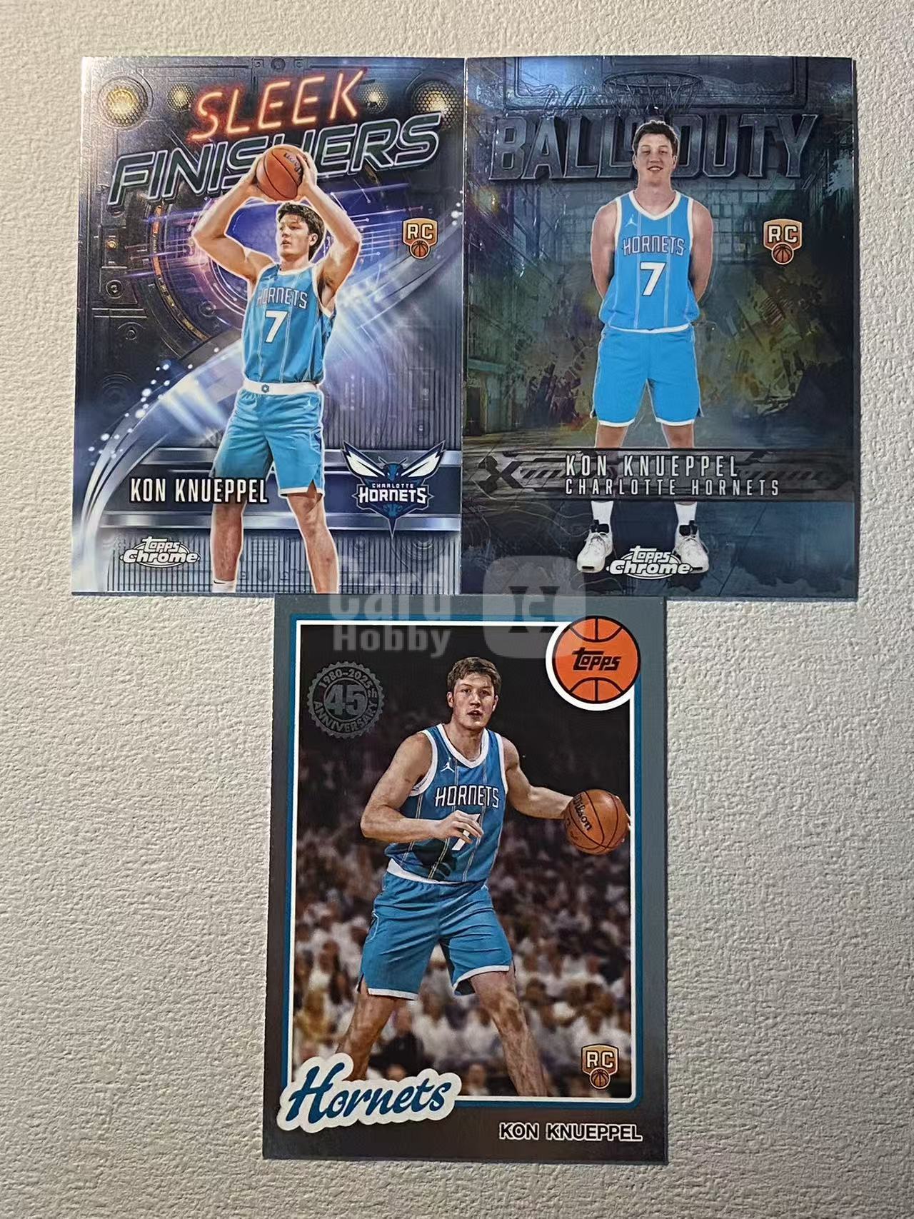 2025 Topps Chrome Kon Knueppel RC tc 元年 黄蜂 新秀rc 克尼普尔 康神 特卡 潜力无限 3张打包 收藏必备