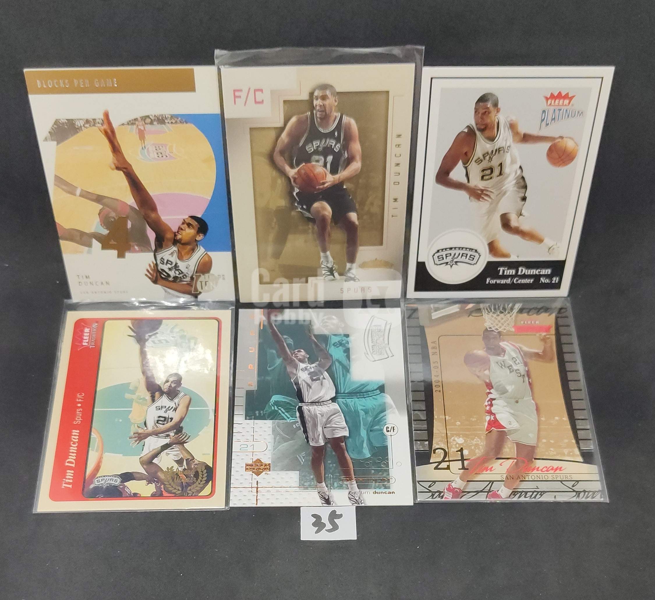 【DC拍卖】7.18 蒂姆邓肯 Tim Duncan 6 张马刺老卡打包 Fleer/Upper Deck 经典 Base 基础特卡 石佛复古收藏套卡 实拍 35 号组