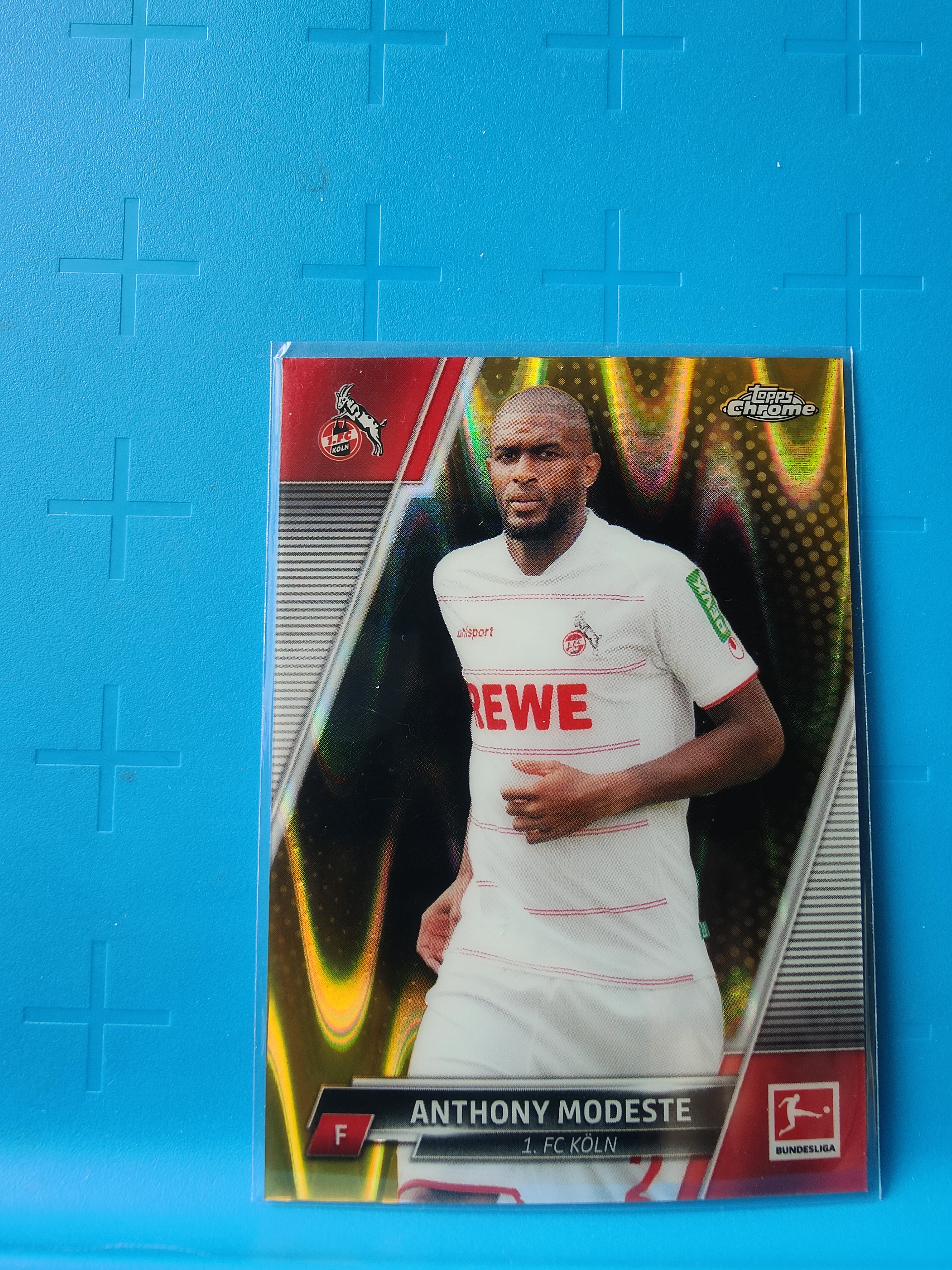 2022 Topps Chrome Anthony Modeste 德甲 安东尼 莫德斯特 黄熔岩折 折射 卡品如图 X010K