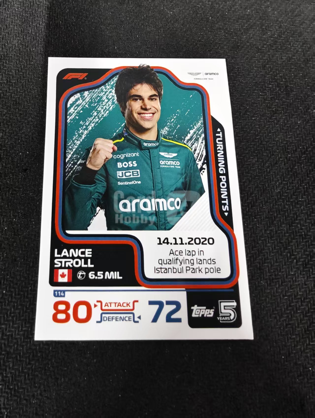 2024 Topps Turbo Attax Lance Stroll 兰斯 斯托尔 游戏版 划痕 边角瑕疵 #114