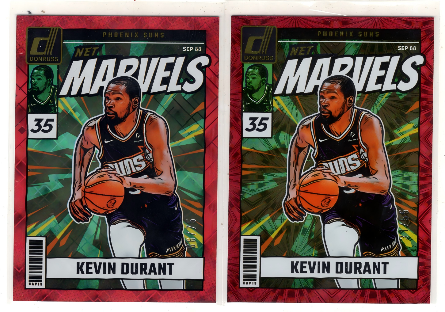 2024-25 Panini Donruss Kevin Durant 【来拆波卡】太阳 凯文 杜兰特 杜蕾斯 漫威 红格子折 红烟花折 75编 55编 jjdk