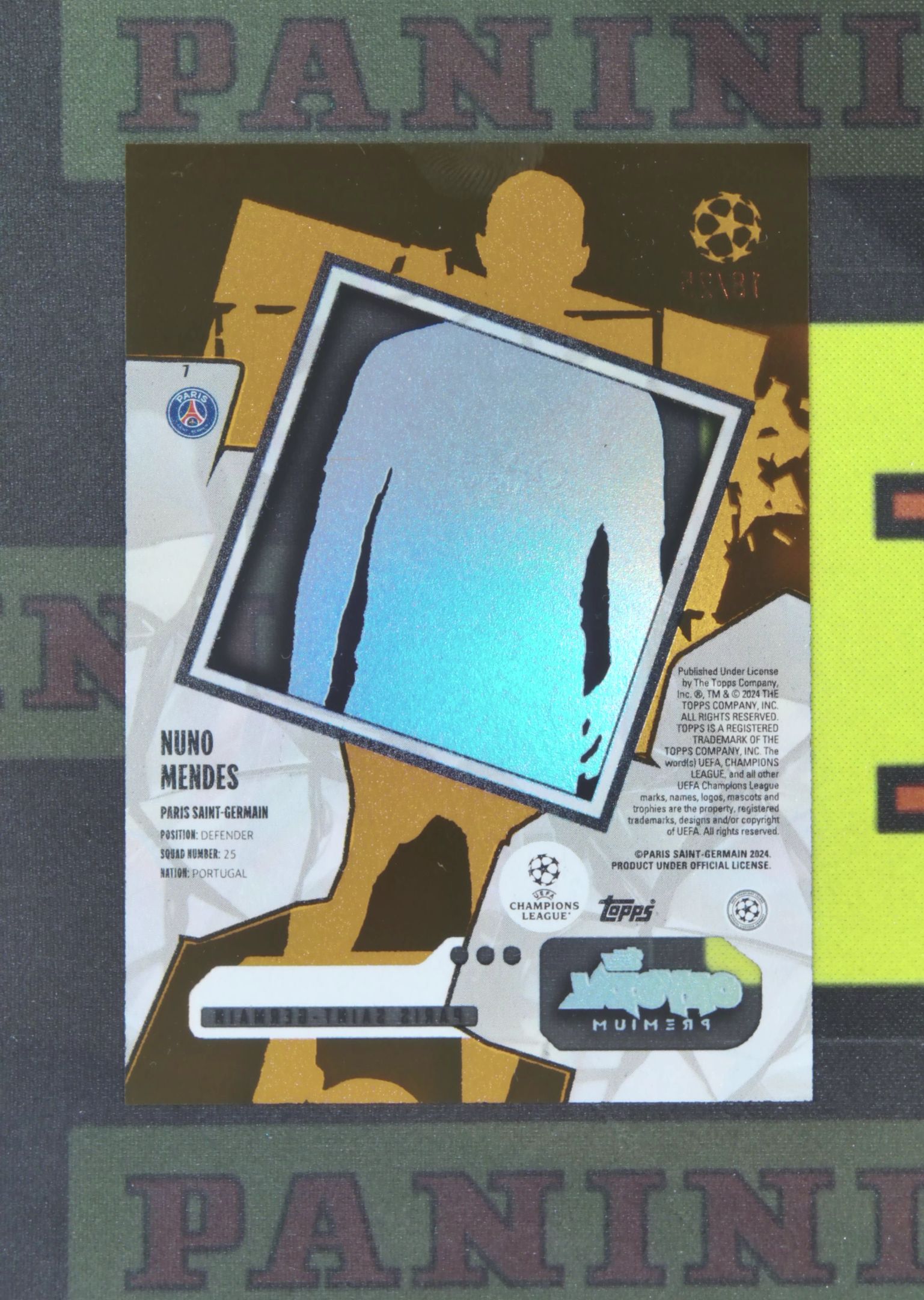 2023-24 Topps Crystal Nuno Mendes Nirvana Project 努诺 门德斯 巴黎圣日耳曼 18/25 橙折 折射 水晶系列 卡品如图 收藏必备 鱼兵¥