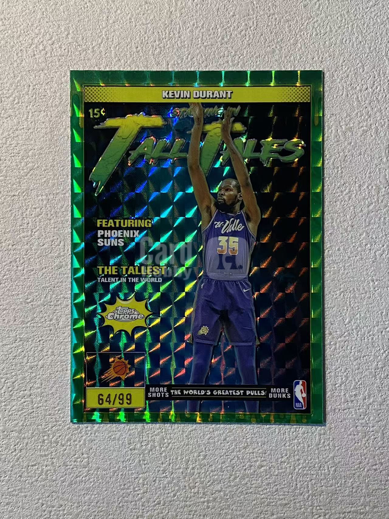 2025 Topps Chrome Kevin Durant tc 元年 太阳 凯文 杜兰特 死神 /99编 巨人传说 特卡 折射 收藏必备