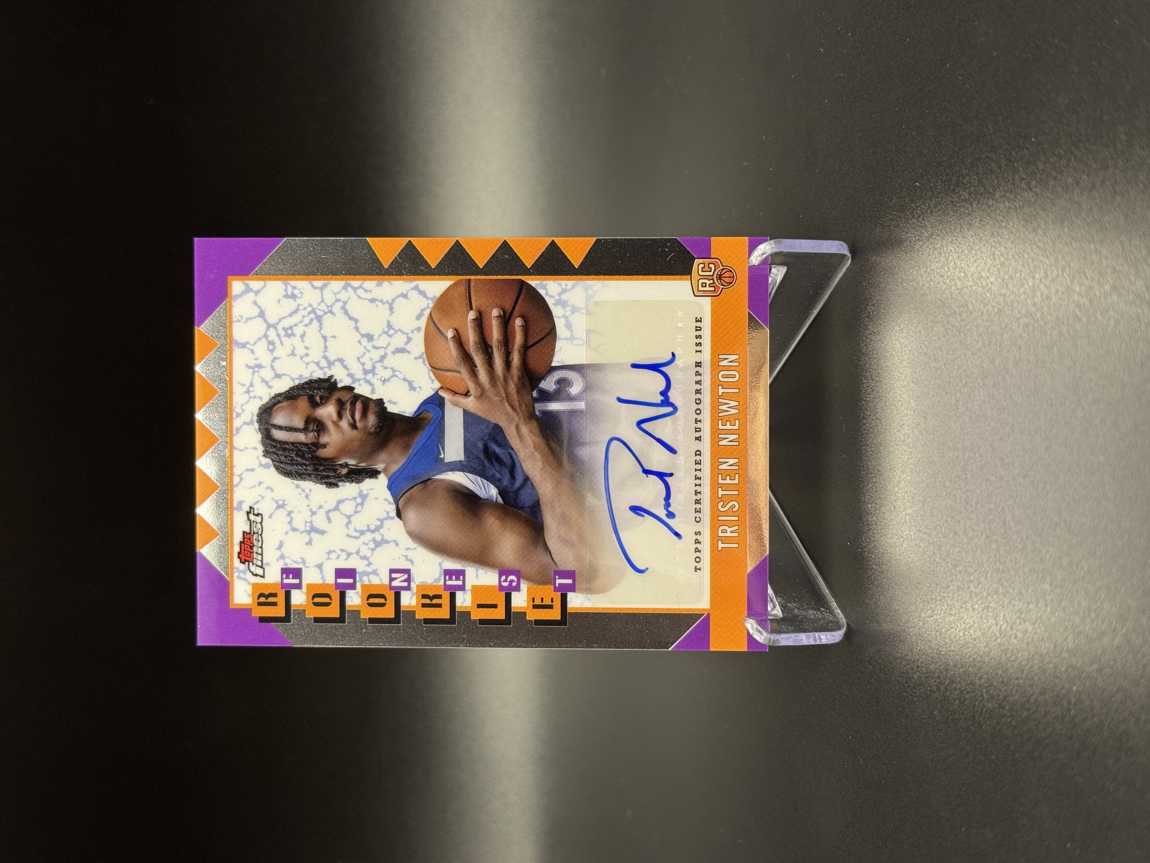 2024-25 Topps Finest Tristen Newton RC 【鲨鱼辣椒 免费代拍】新秀RC 特里斯滕 牛顿 森林狼 新秀签字 银折 专收必备 收藏必备#Tzy