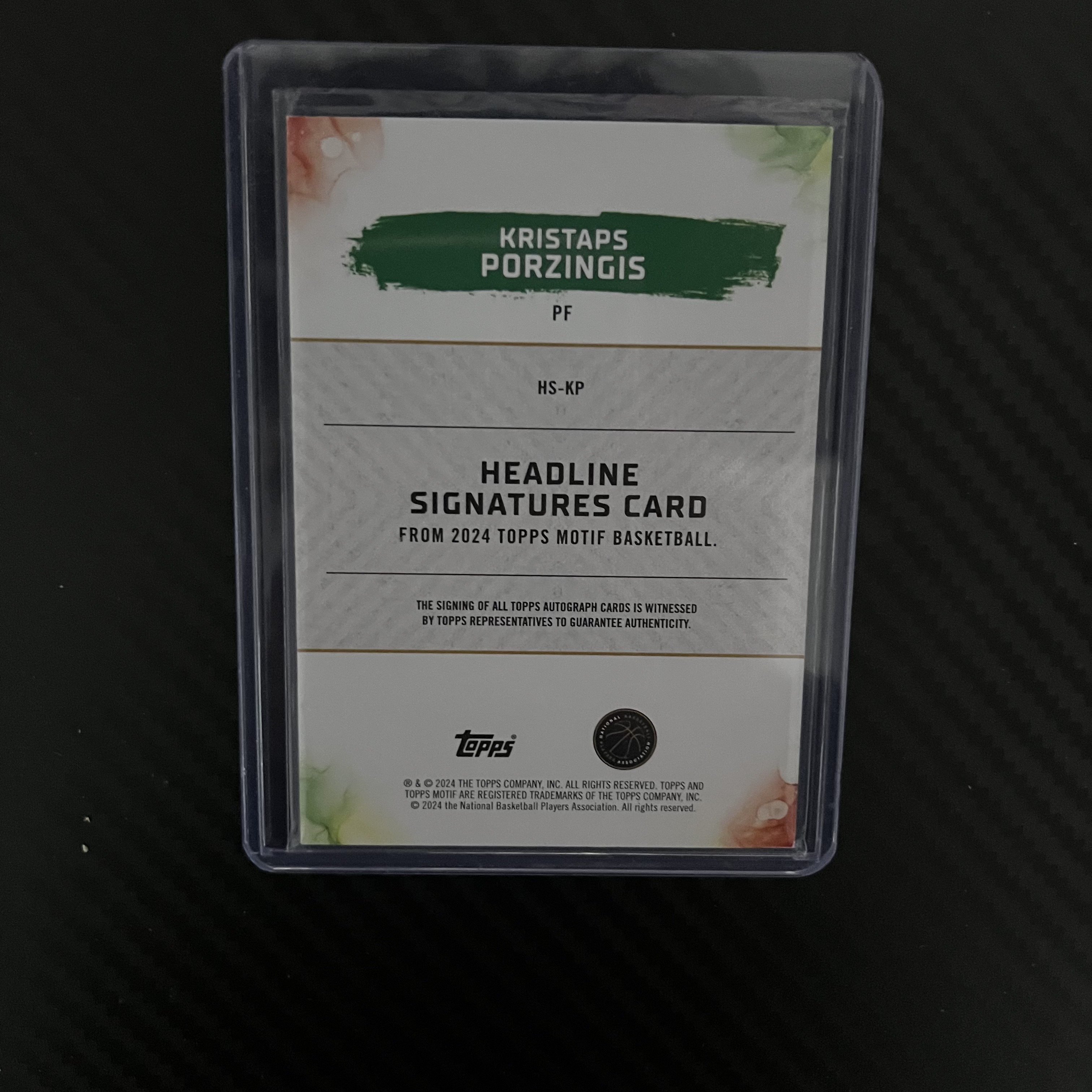 2024 Panini Impeccable Kristaps Porzingis tc topps 凯尔特人 波尔津吉斯 08/25编 签字 不退不换 不累计 卡品如图 丁满代拍 小杆