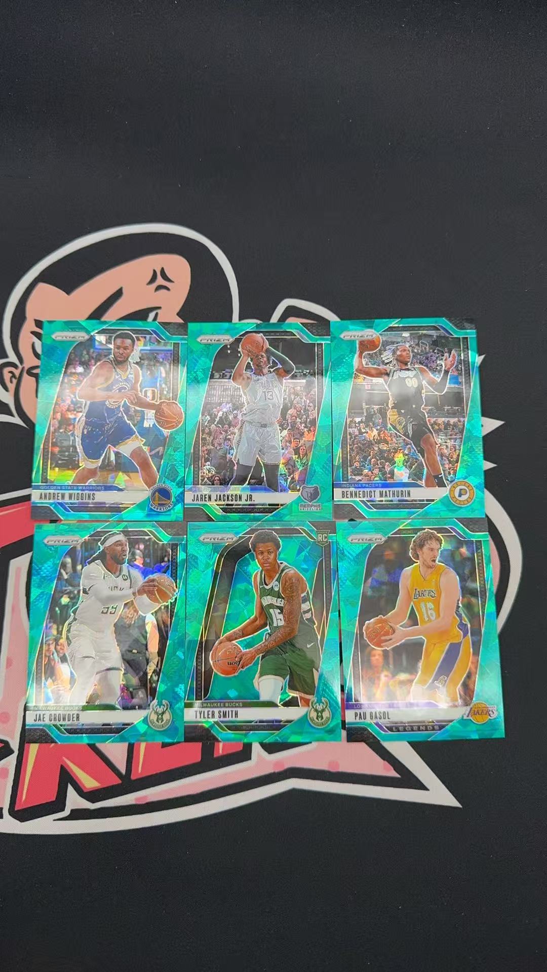 【玩具坑】2024-25 PANINI prizm 绿碎冰折 折射 225编 rc 新秀 6张打包 加索尔 维金斯