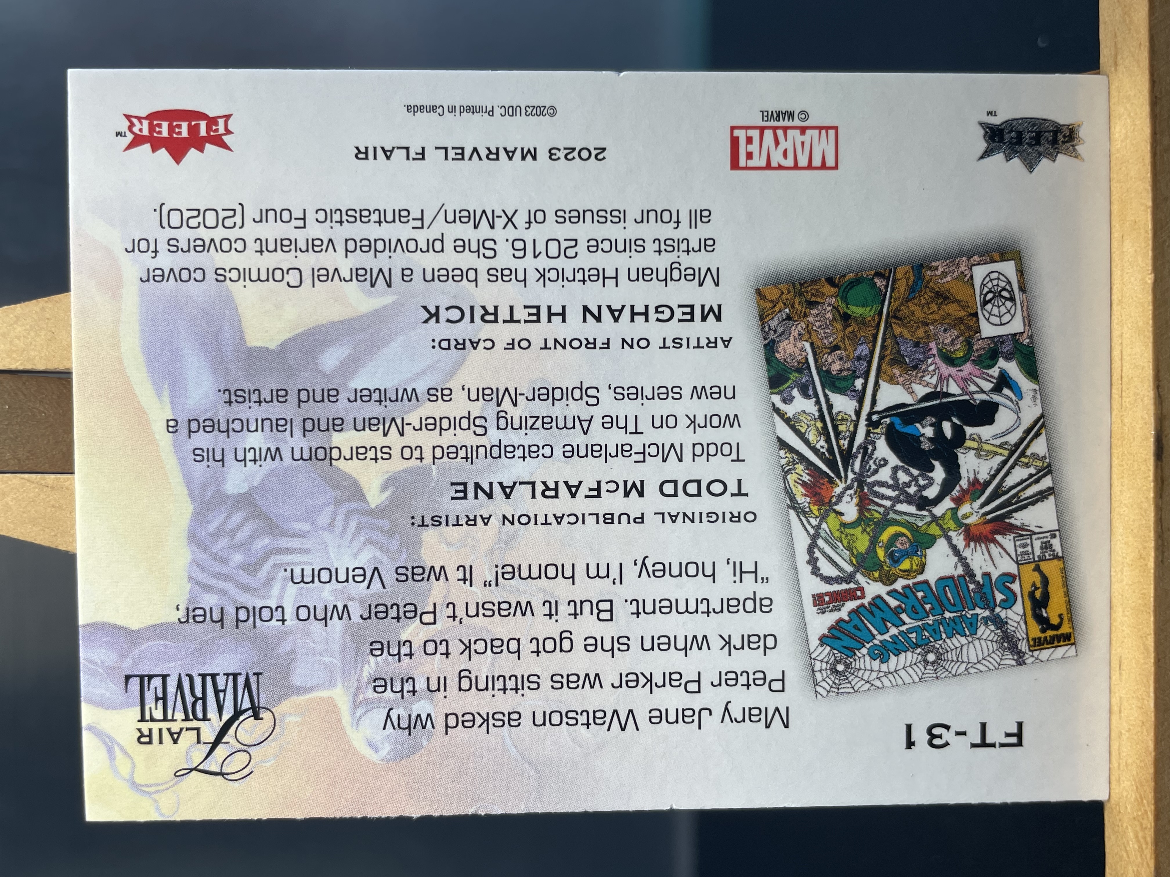 (B5) 2023 MARVEL FLEER 漫威 FT-31 毒液 实卡好看 收藏凑套必备 卡品如图 !!!