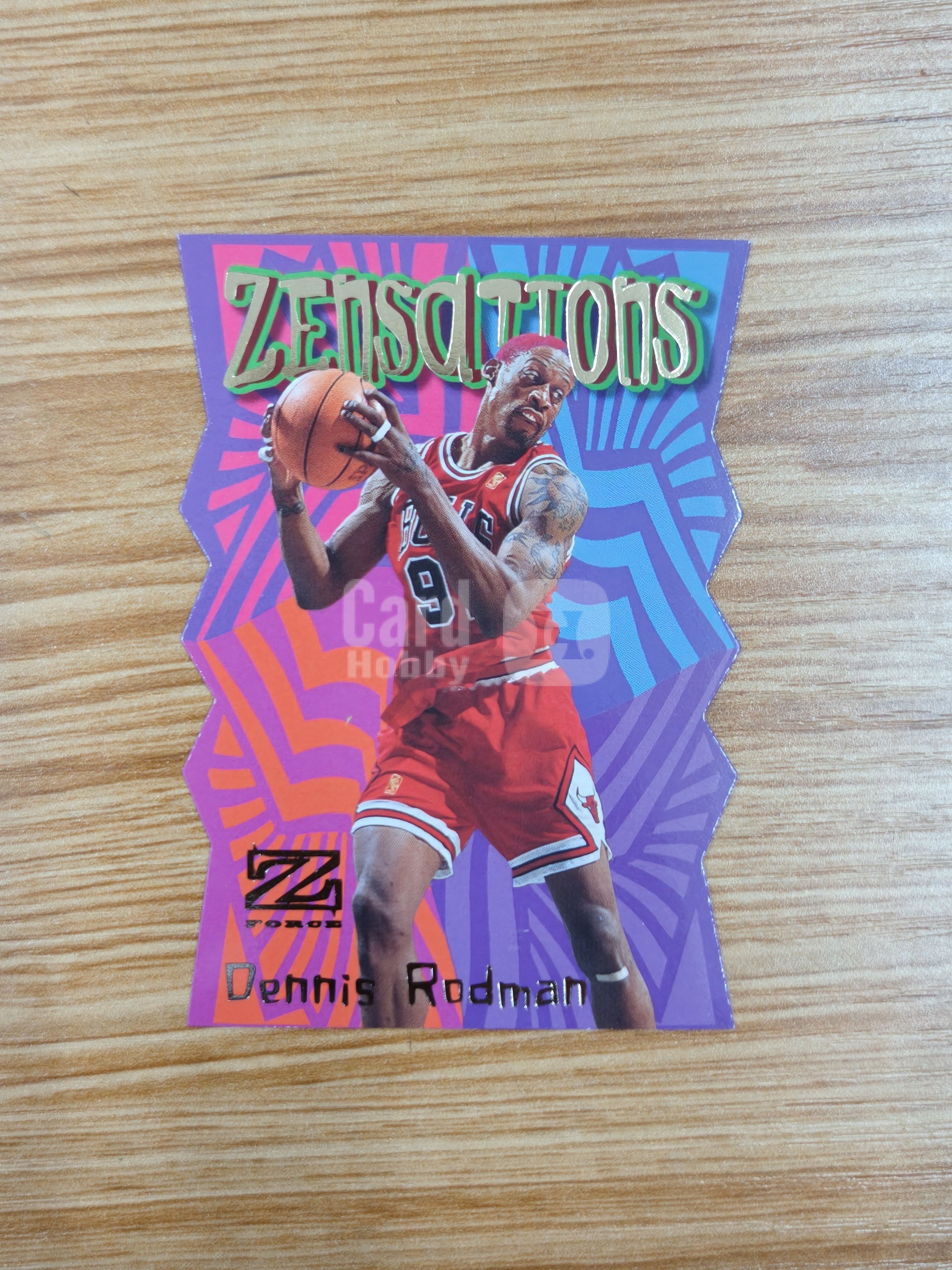 1997-98 SkyBox Z Force Dennis Rodman 丹尼斯 罗德曼 18 of 25 zensations 异型切割 经典 高端系列 大比例 特卡 卡品如图 名人堂名宿 乔丹
