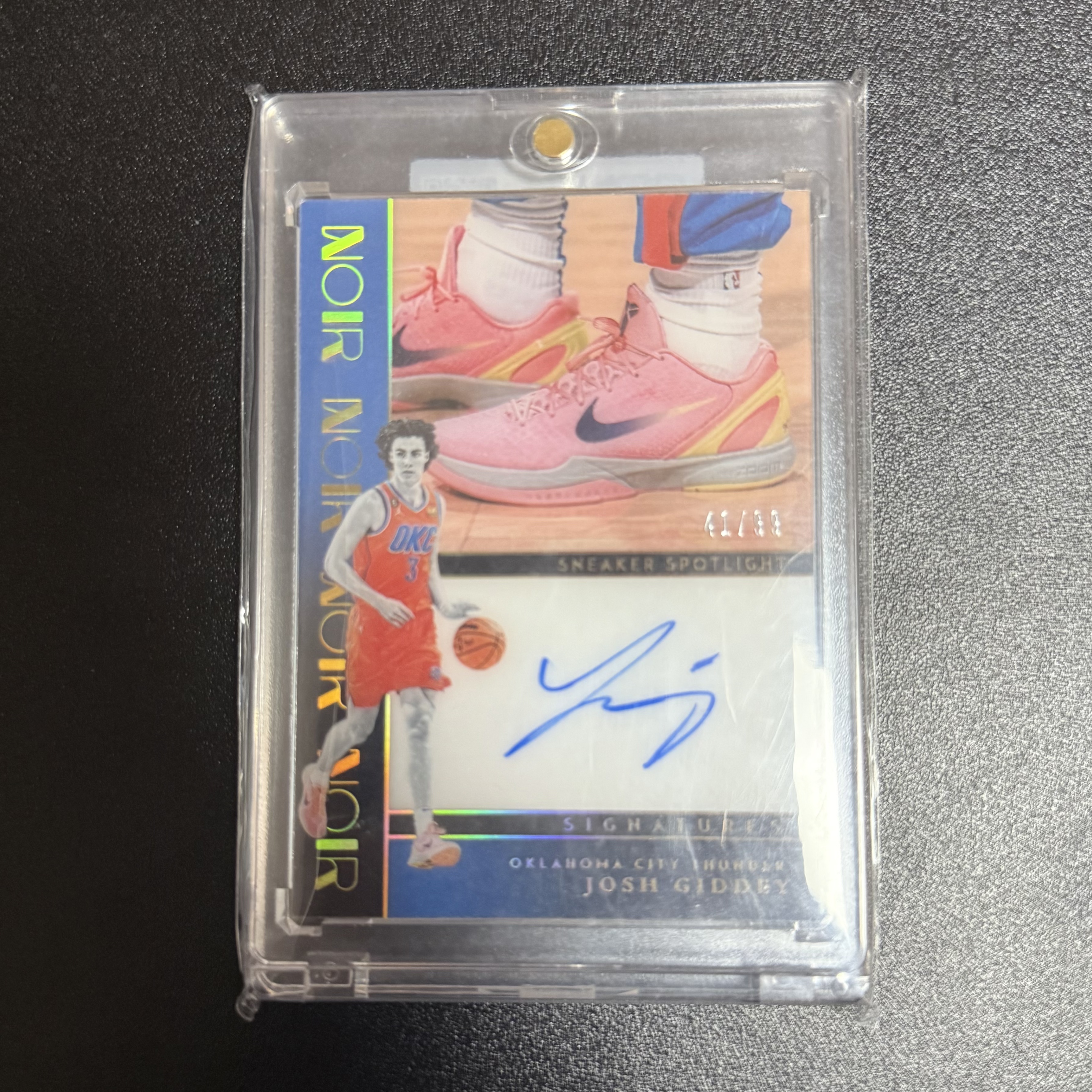 2023-24 Panini Noir Josh Giddey 诺尔 雷霆 约什 吉迪 签字 卡签 /99编 科比鞋 鞋灯 镜面签 鉴真封 球鞋聚光灯 现公牛老大 队友布泽利斯 不保卡品 通行 收藏