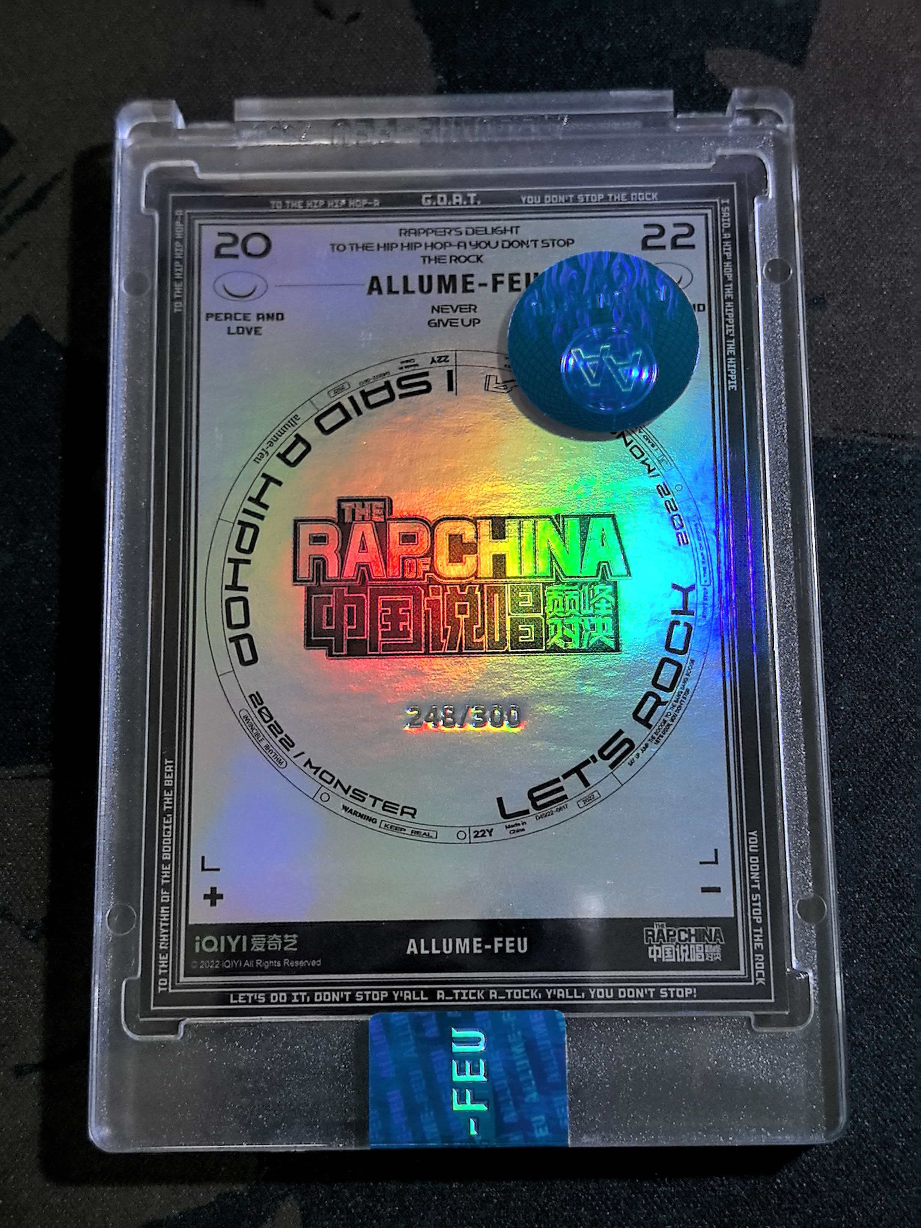 2022 爱奇艺 阿莉茉说唱巅峰对决 DIVA组合(VaVa+万妮达) 限编248/300 卡砖有磨损 未拆标签 品相如图所