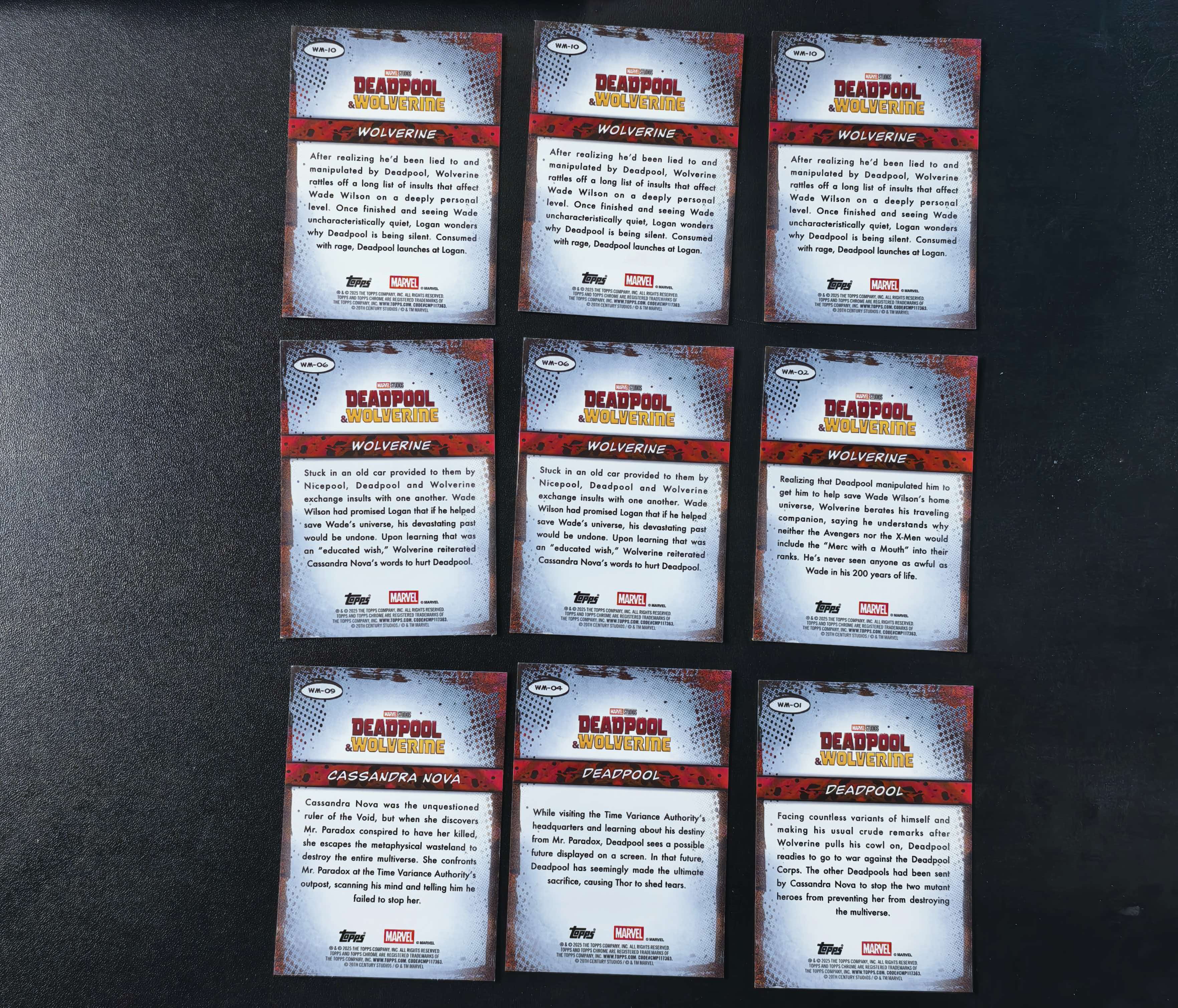 2025 Topps Chrome Marvel Deadpool 漫威 死侍与金刚狼 银折 9张打包出 卡品如图 拍前看描述 只合并当天 不累计