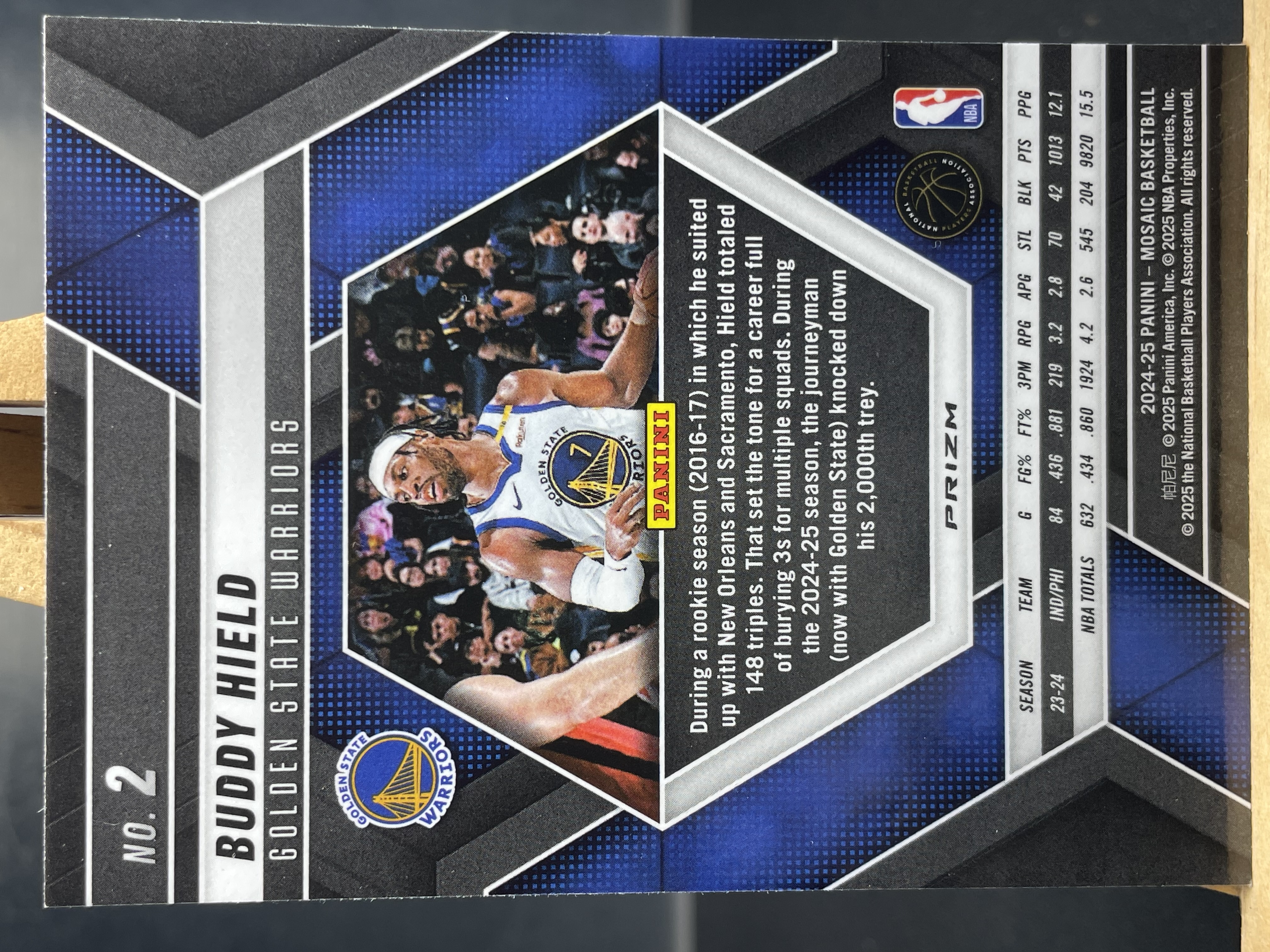 (A6) 2023-24 PANINI 马赛克系列 蓝爆炸折 巴迪 希尔德 勇士 实卡好看 收藏凑套必备 卡品如图 !!!