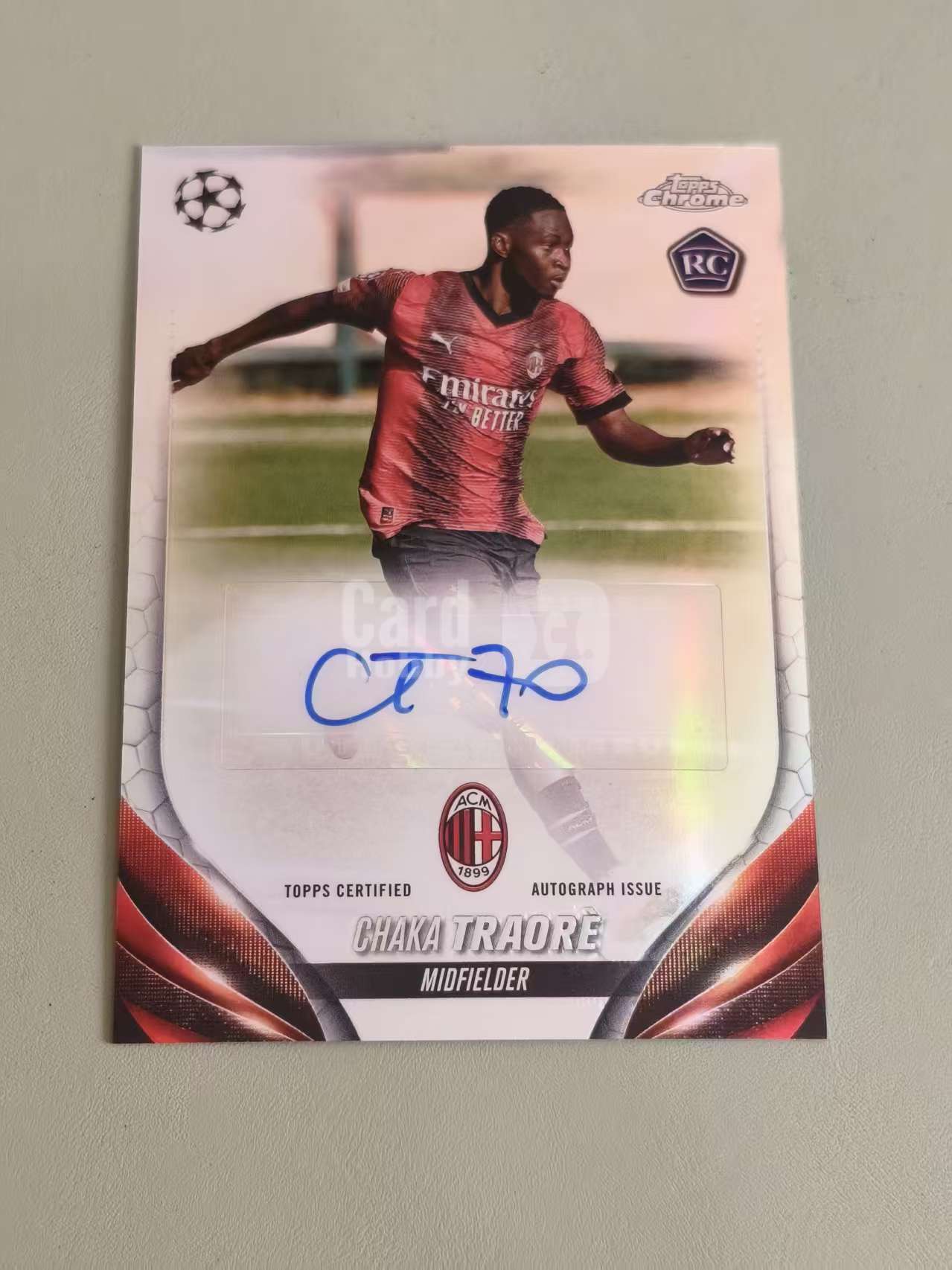 2024 Topps Chrome Chaka Traore RC 特劳雷 特拉奥雷 签字 欧冠 TC AC米兰 新秀年 中场 卡品如图