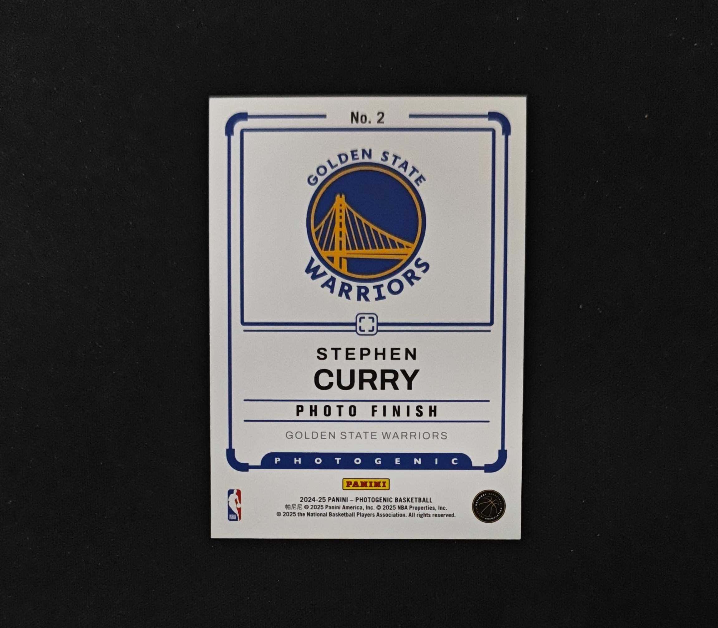 2024-25 Panini Photogenic Stephen Curry 【SC拍卖】上镜 勇士 斯蒂芬 库里 终结技 特卡 瑕疵如图收藏必备(sun哥)