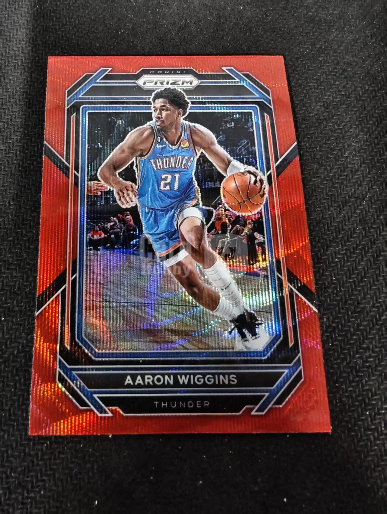 2022-23 Panini Prizm Aaron Wiggins 阿隆 维金斯 雷霆 红波纹 PZ 划痕 边角瑕疵 #65