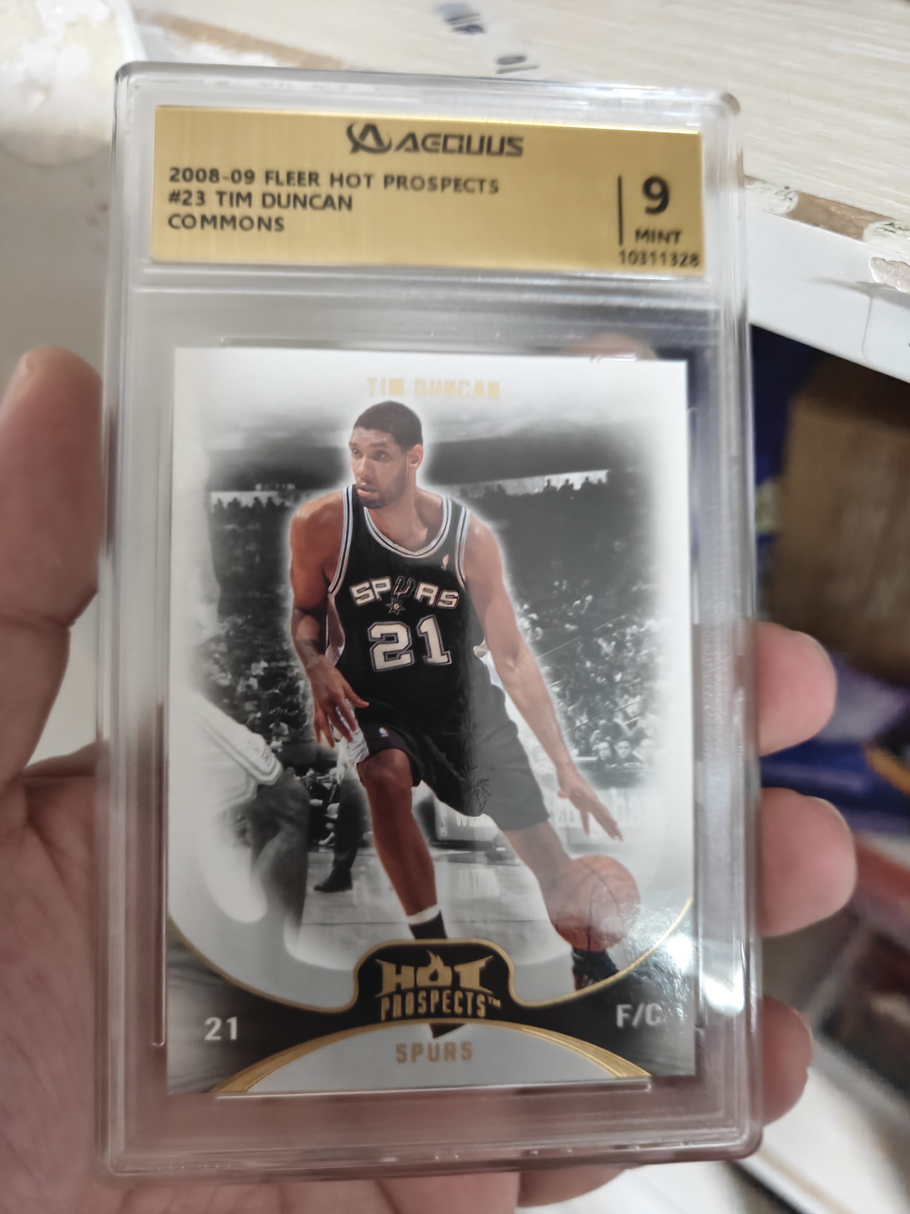 2008-09 Fleer Hot Prospects Tim Duncan #23 Americana 可遇不可求 市面上已经很难找了 石佛 绝版了 蒂姆 邓肯 金标 马刺