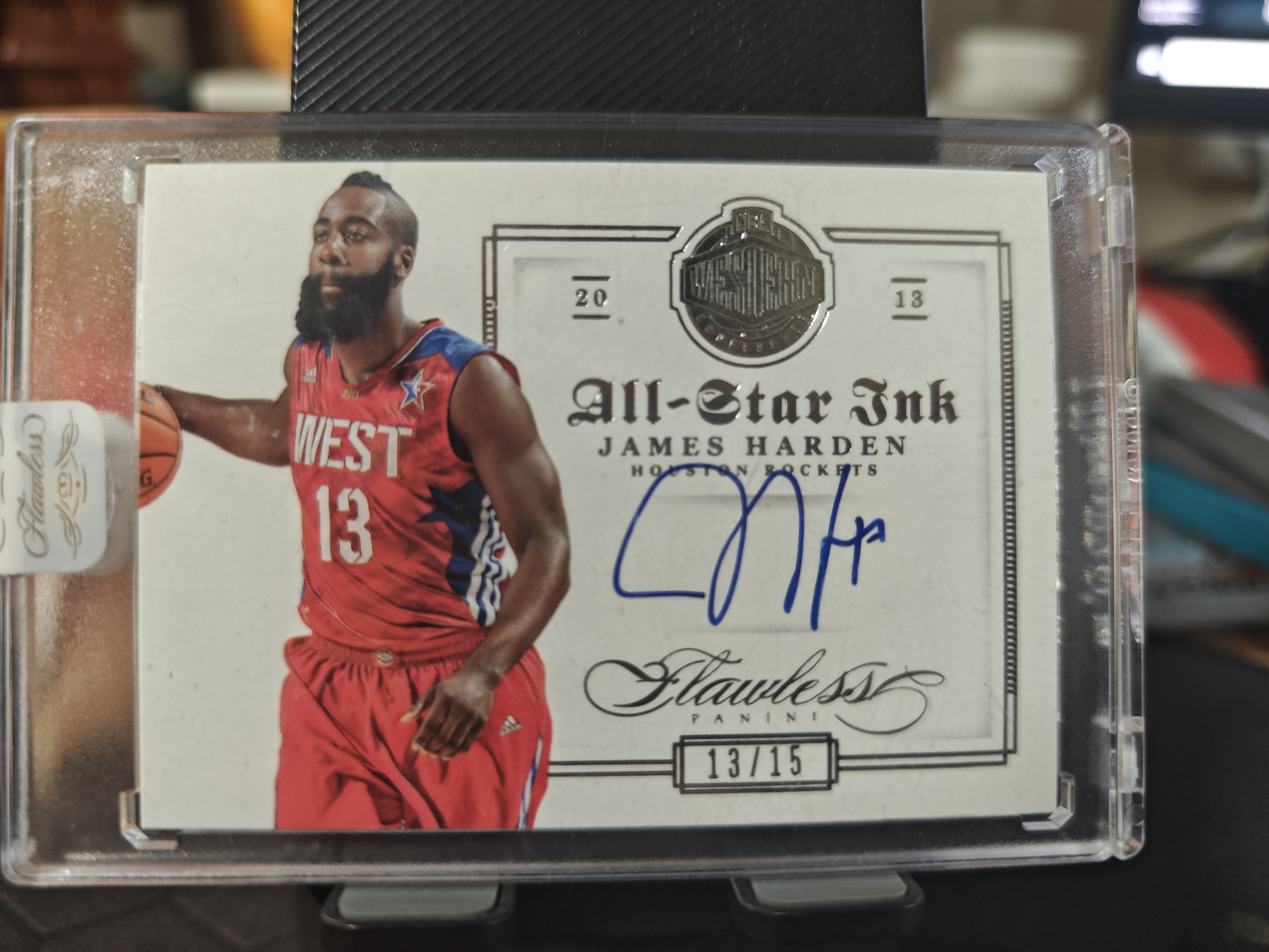 2012-13 Panini Flawless James Harden 手提 元年 卡签 全明星签字 火箭 詹姆斯哈登 13/15编 同背 1/1 原封砖 卡品如图 不累计 顺丰到付 汉堡A25