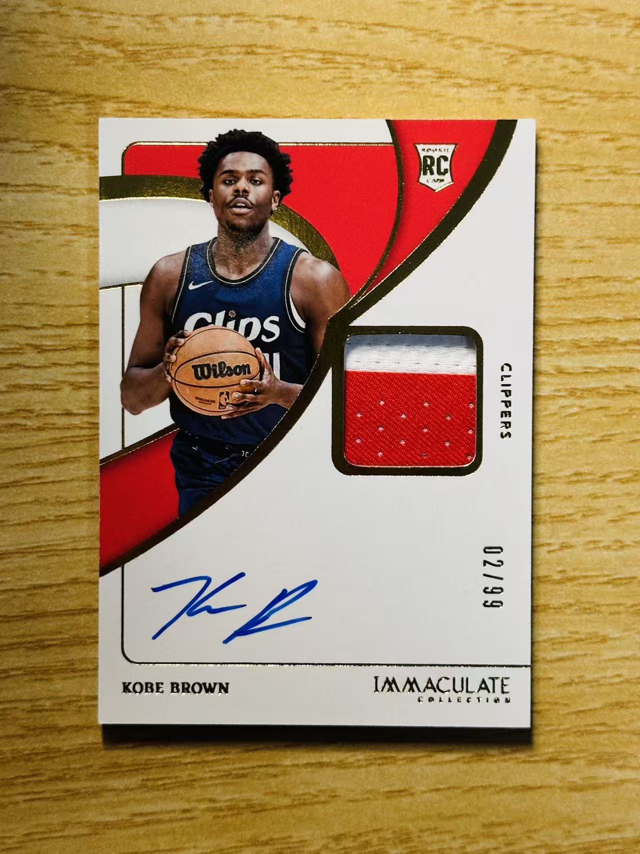 2023-24 Panini Immaculate Kobe Brown RC #124 科比 布朗 快船 签字 卡签 切割 RPA 02/99编