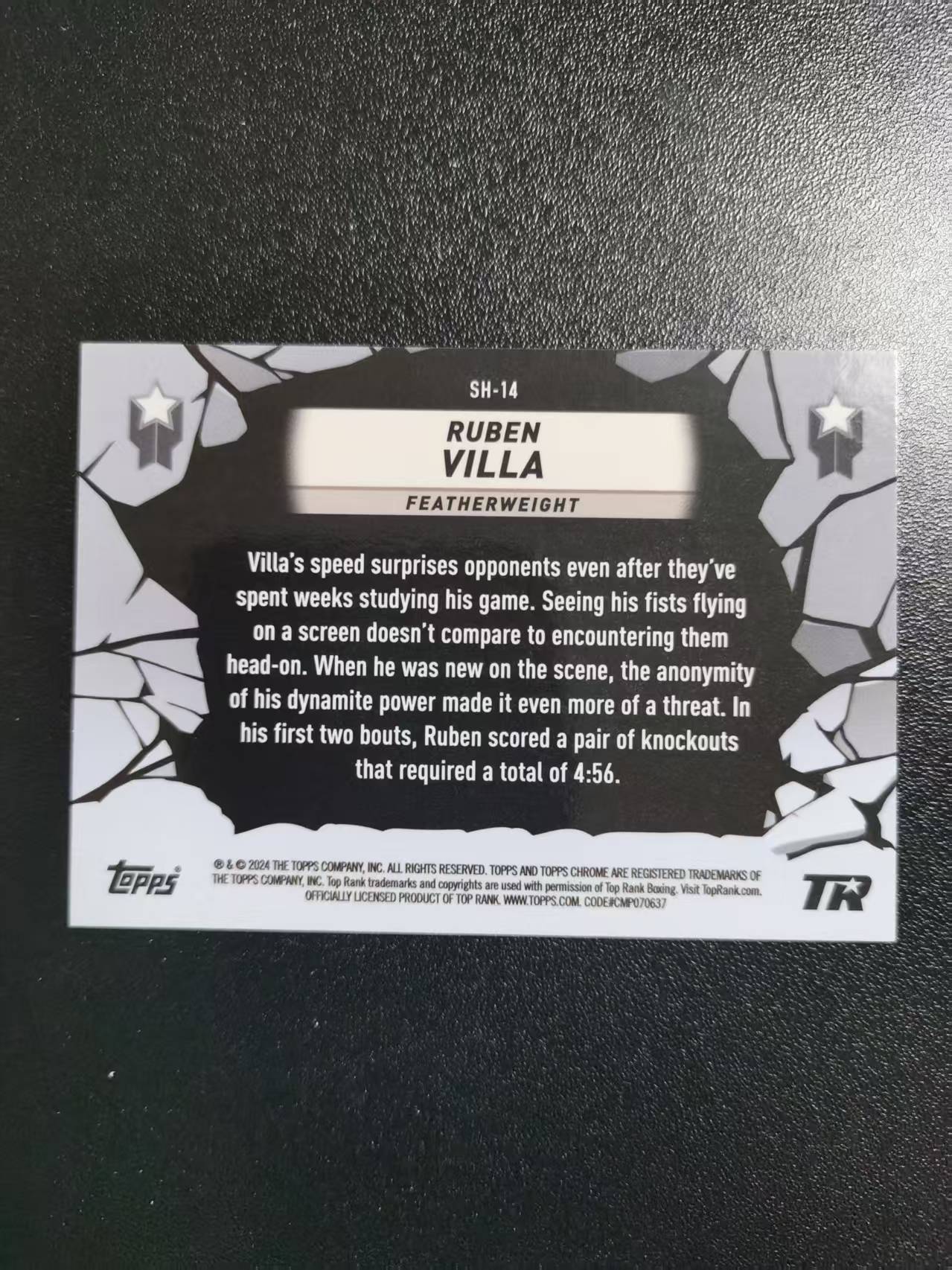 2024 Topps Chrome Ruben Villa 鲁本维拉 UFC TC特卡 折射 收藏凑套 卡品如图 免费代拍CLB30