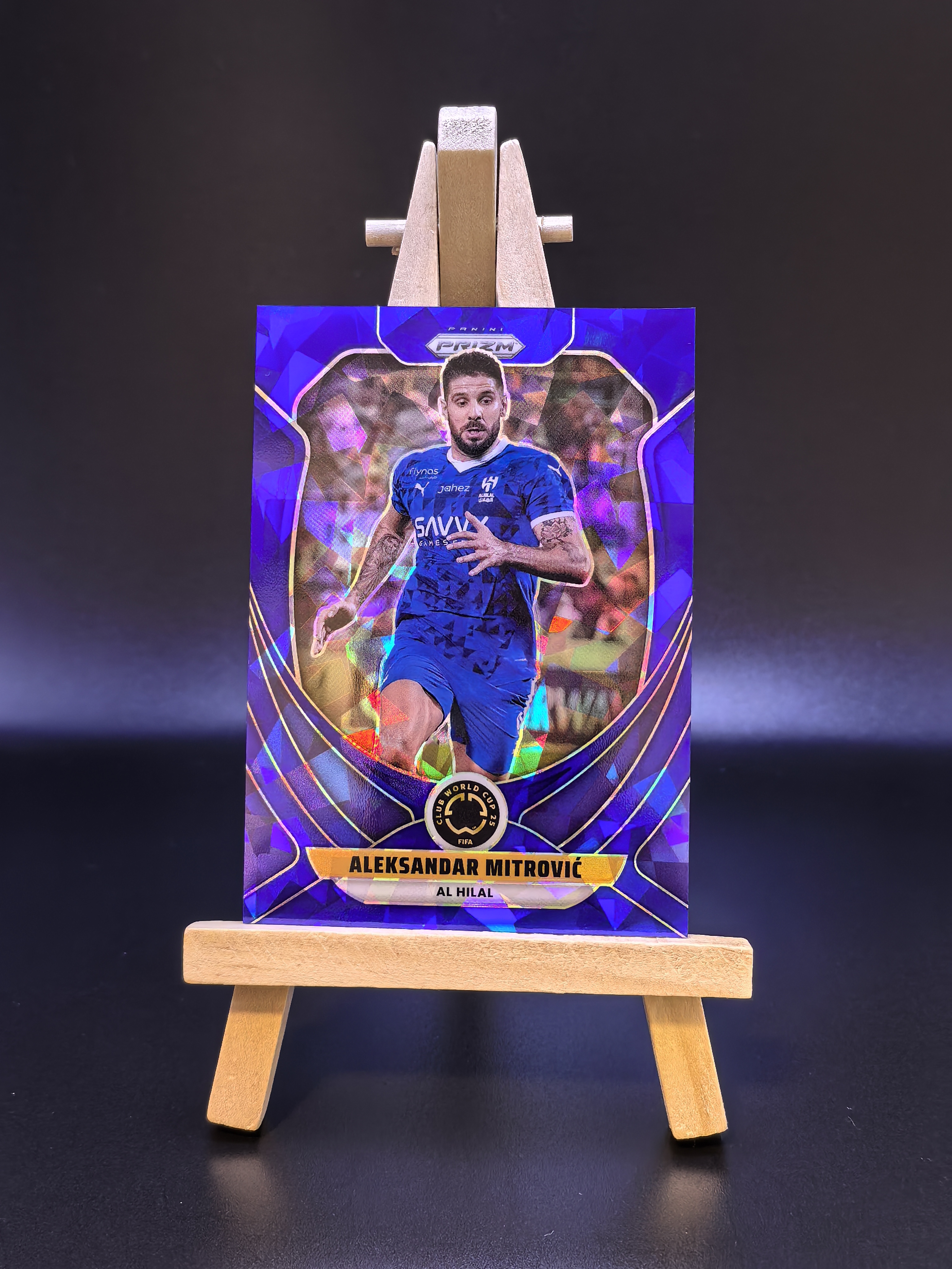 2024-25 Panini Prizm 元年世俱杯pz Aleksandar Mitrovic 利亚德新月 米特洛维奇 锋霸 蓝折 蓝碎冰折 限量175编 卡品如图(cy)