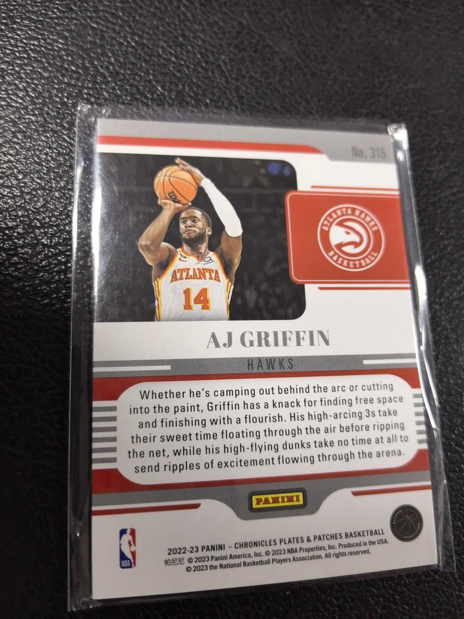 2022-23 aj格里芬 老鹰 厚卡 铁盒 249编 新秀10-8