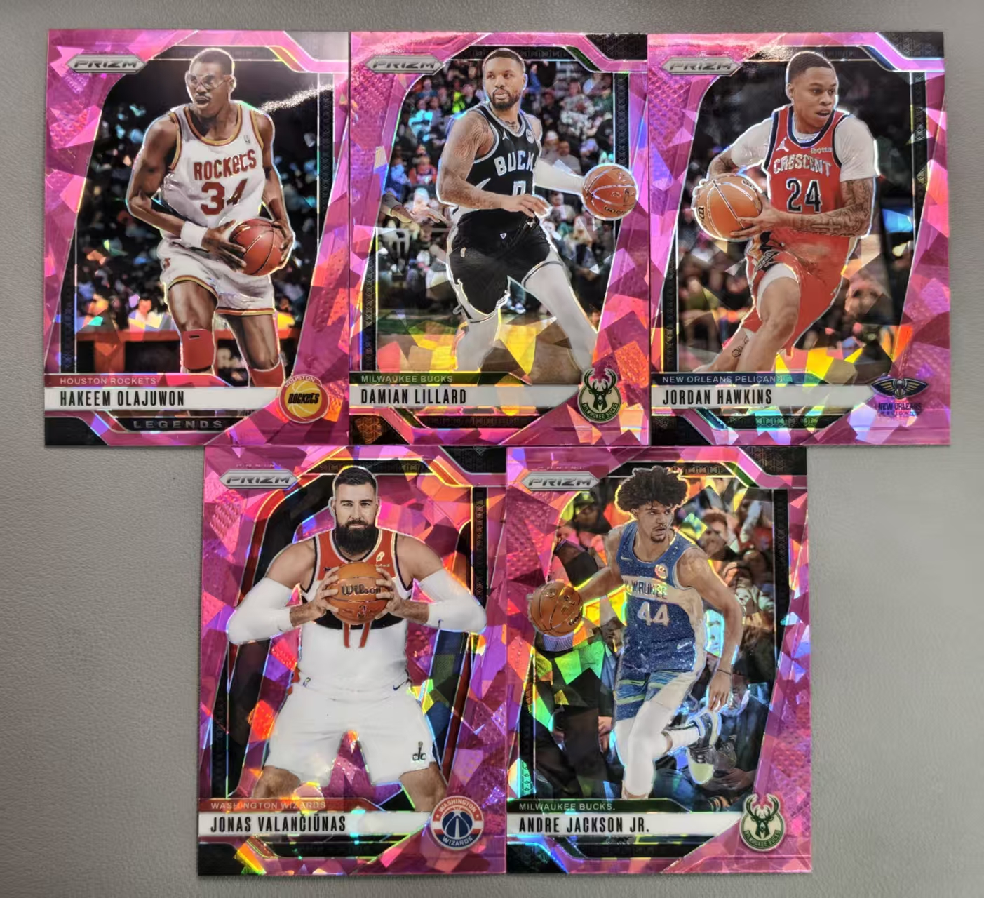 【阿泽代卖】2024-25 Panini Prizm Pz 奥拉朱旺 达米安利拉德 乔丹霍金斯 瓦兰丘纳斯 小安德烈杰克逊 5张好人lot 折射 粉碎冰 选图巨帅 卡品如图 介意勿拍-tall