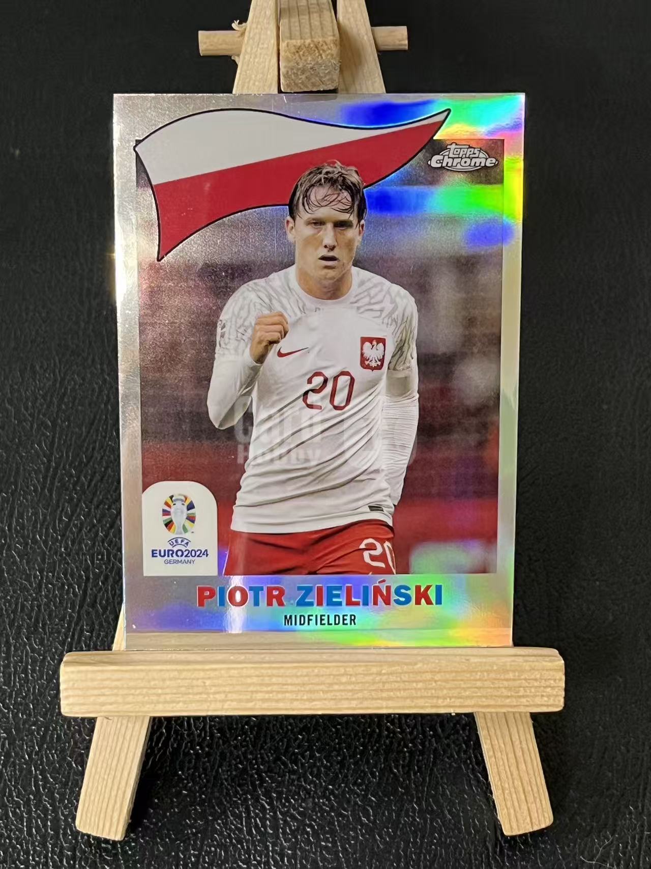 2024 Topps Chrome Piotr Zielinski 泽林斯基 特卡 波兰 银折 欧洲杯 实卡精美 卡品如图 LA-1