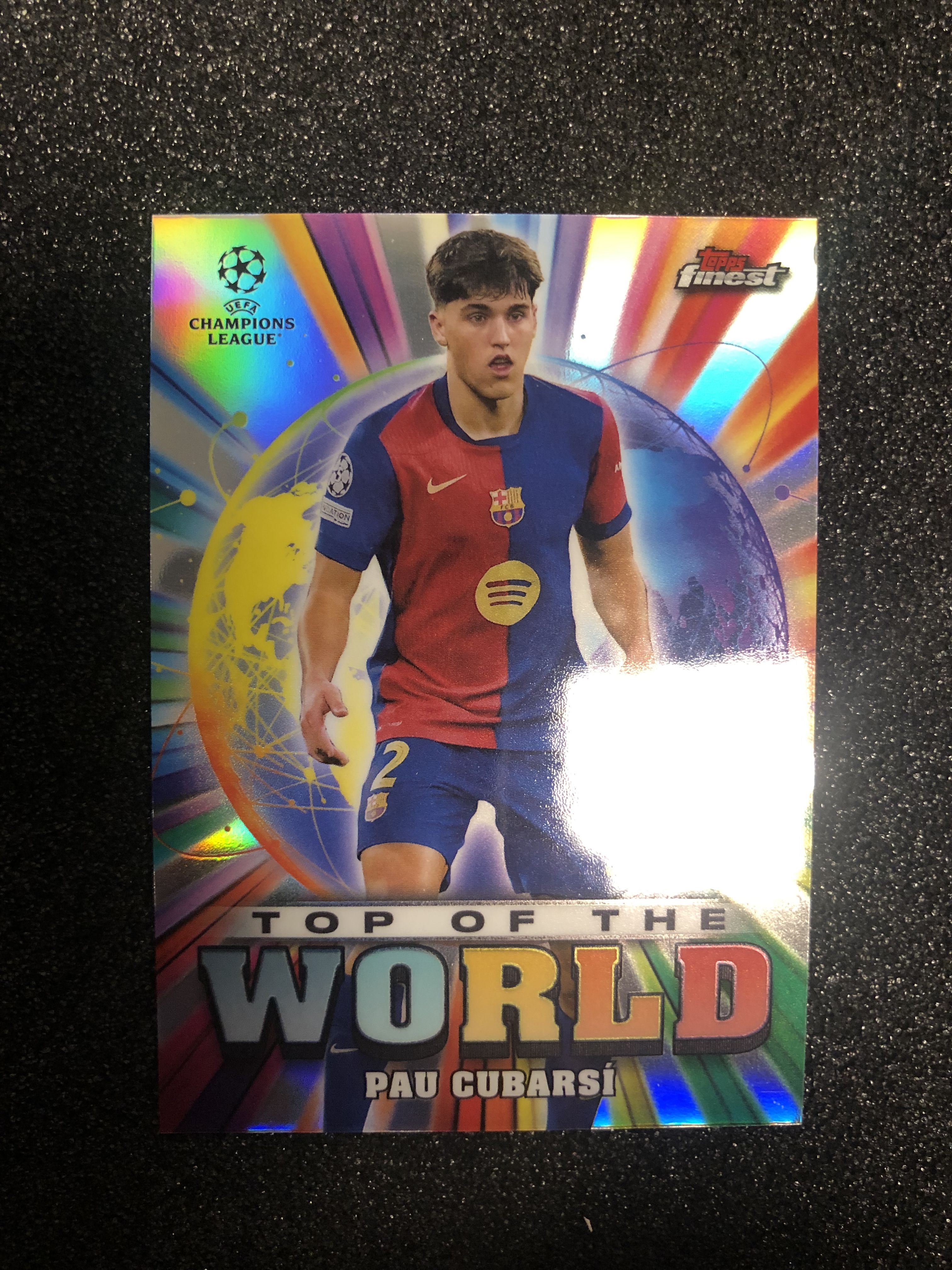 2024-25 Topps Finest pau cubarsi 欧战finest 世界之巅特卡 库巴西 西班牙 巴萨 银折 卡品如图 凑套收藏必备