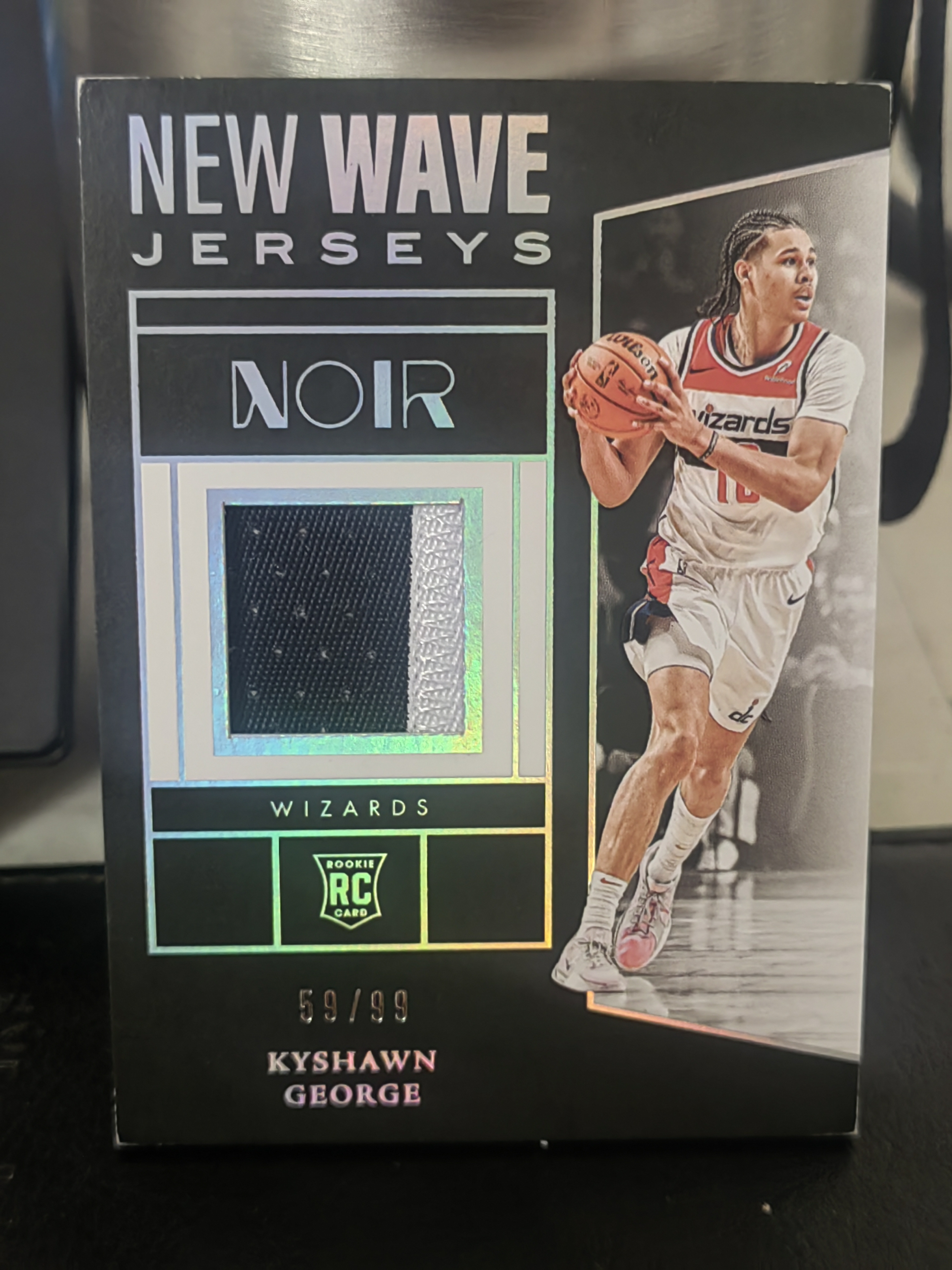 2024-25 Panini Noir Kyshawn George RC NOIR 诺尔 新秀 凯肖恩 乔治 奇才 双色 小窗 物料 99编 小鱼 白边白角 不保卡品 卡品如图