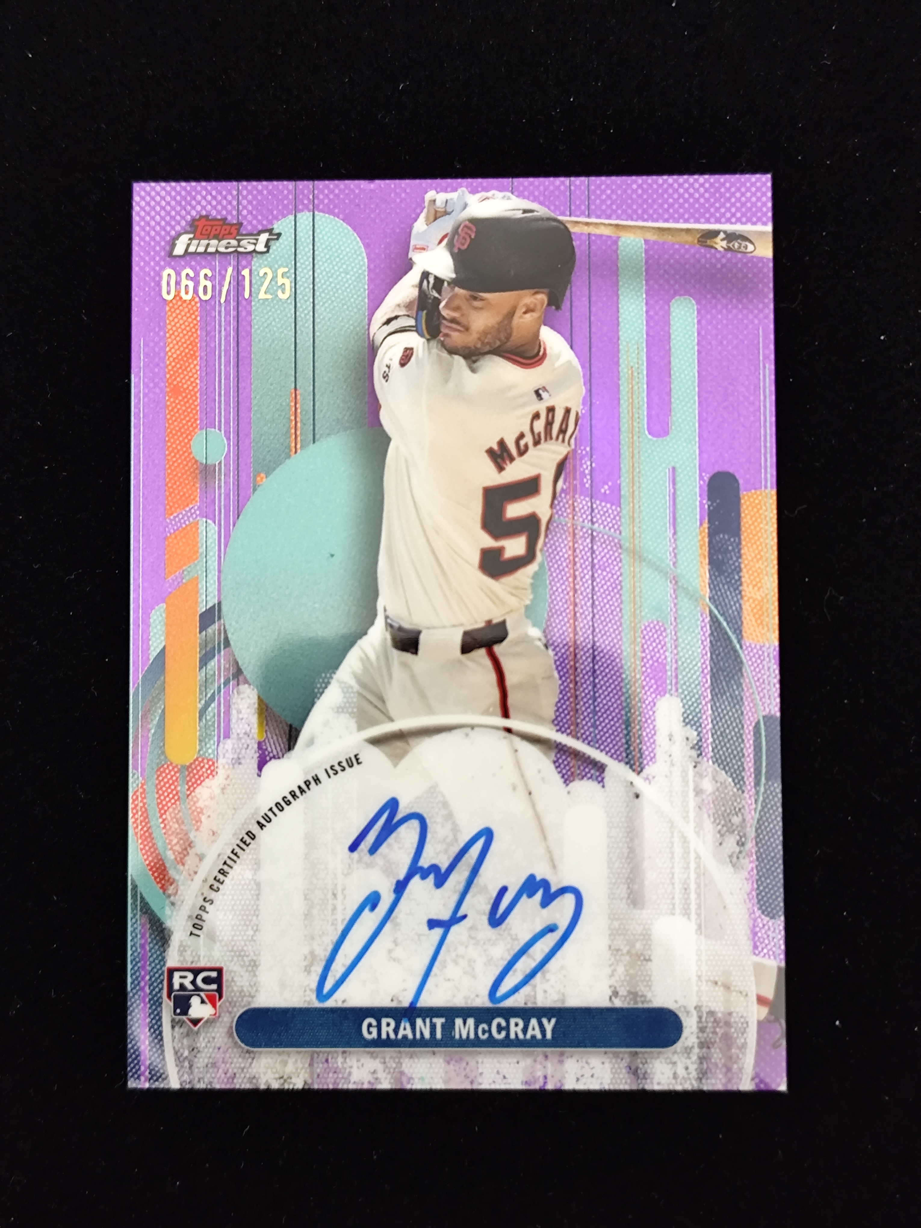 【口袋卡牌】2025 Topps Finest Grant McCray 格兰特 麦卡雷 MLB 棒球 新秀RC 签字 卡签 紫折 折射 066/125编 卡品如图 收藏必备 51 VVWW