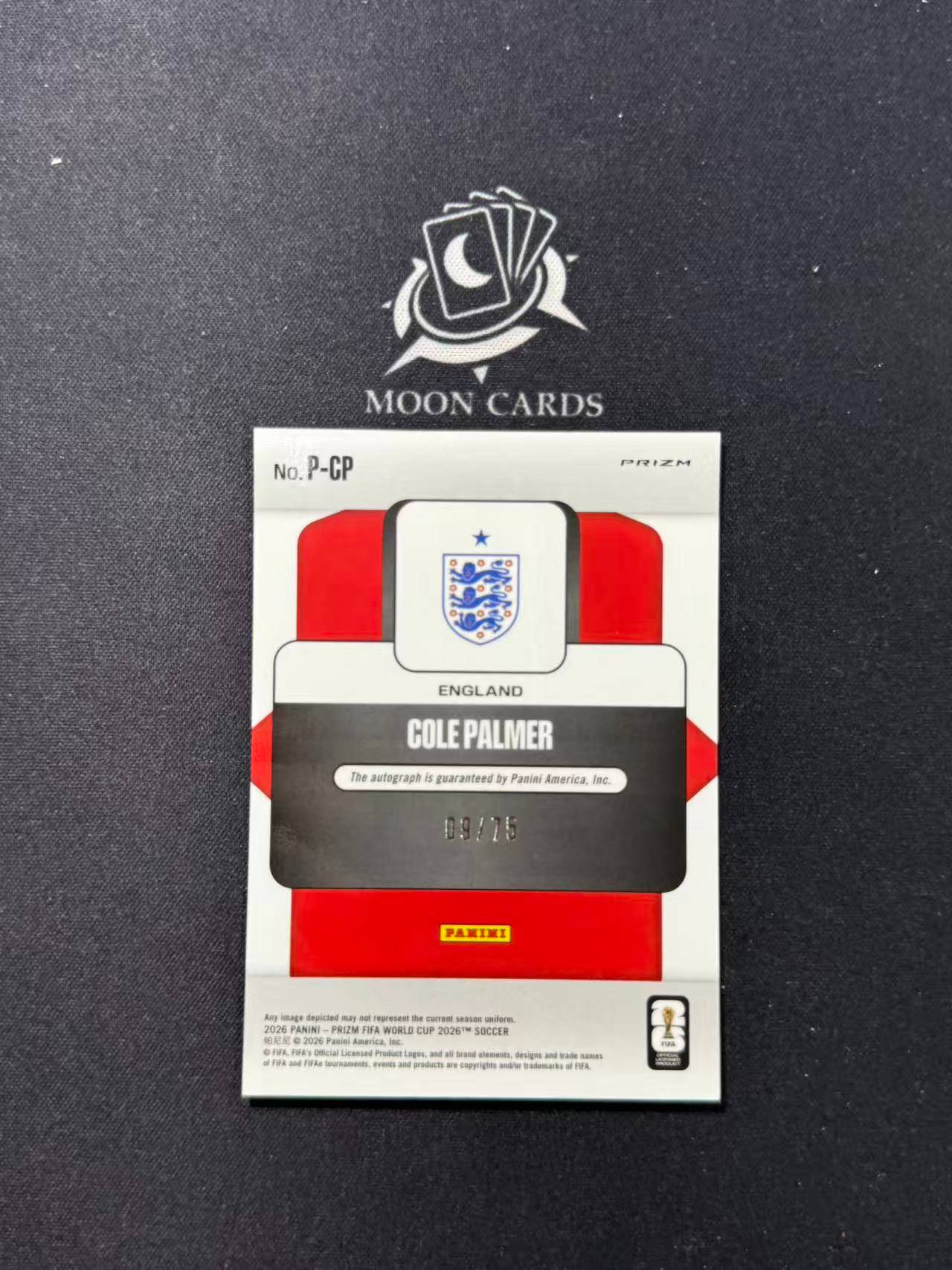 【梦卡拍卖】2026 Panini Prizm Cole Palmer 书法签 签字 银折 /75编 科尔 帕尔默 英格兰 切尔西 曼城 #DD# 狼哥